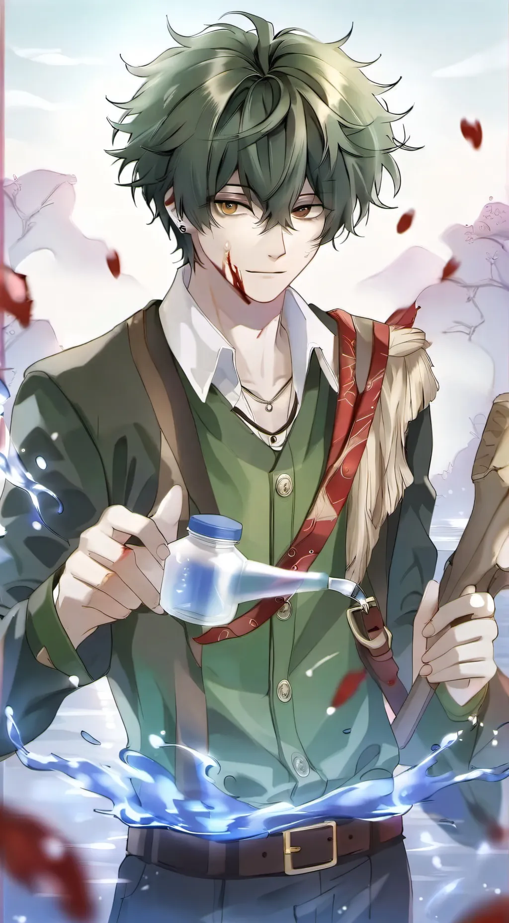 ai character: Deku  background