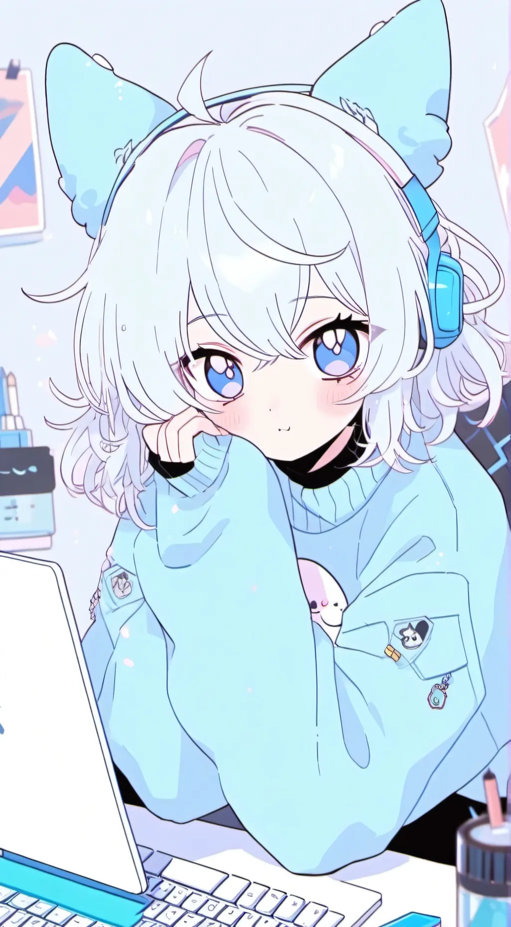 ai character: Клитч background