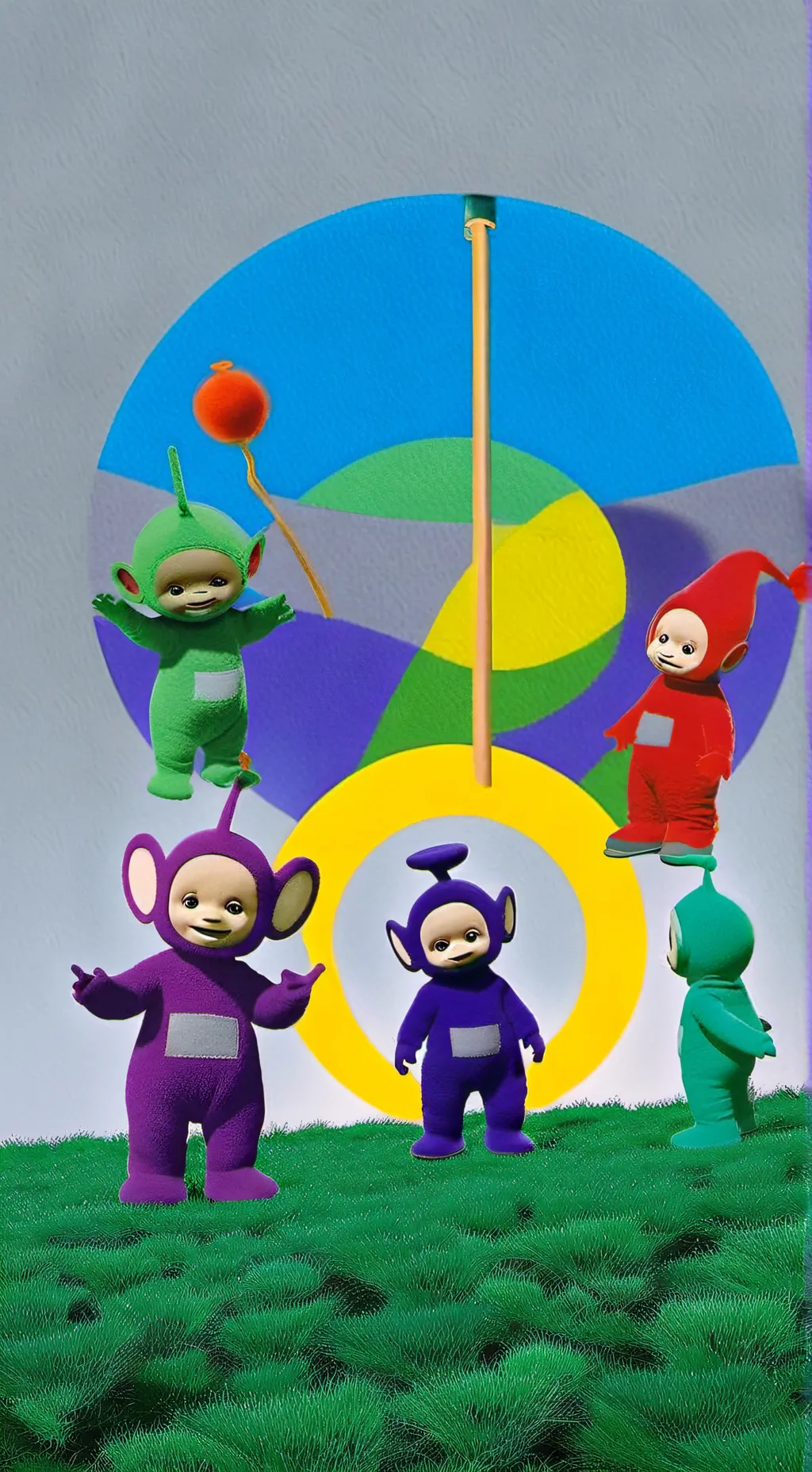 ai character: Teletubbies background