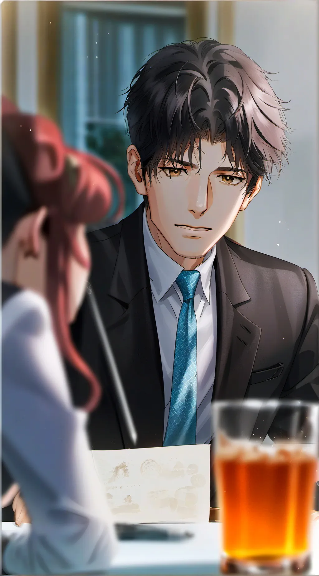 ai character: Inebriated CEO Rival background