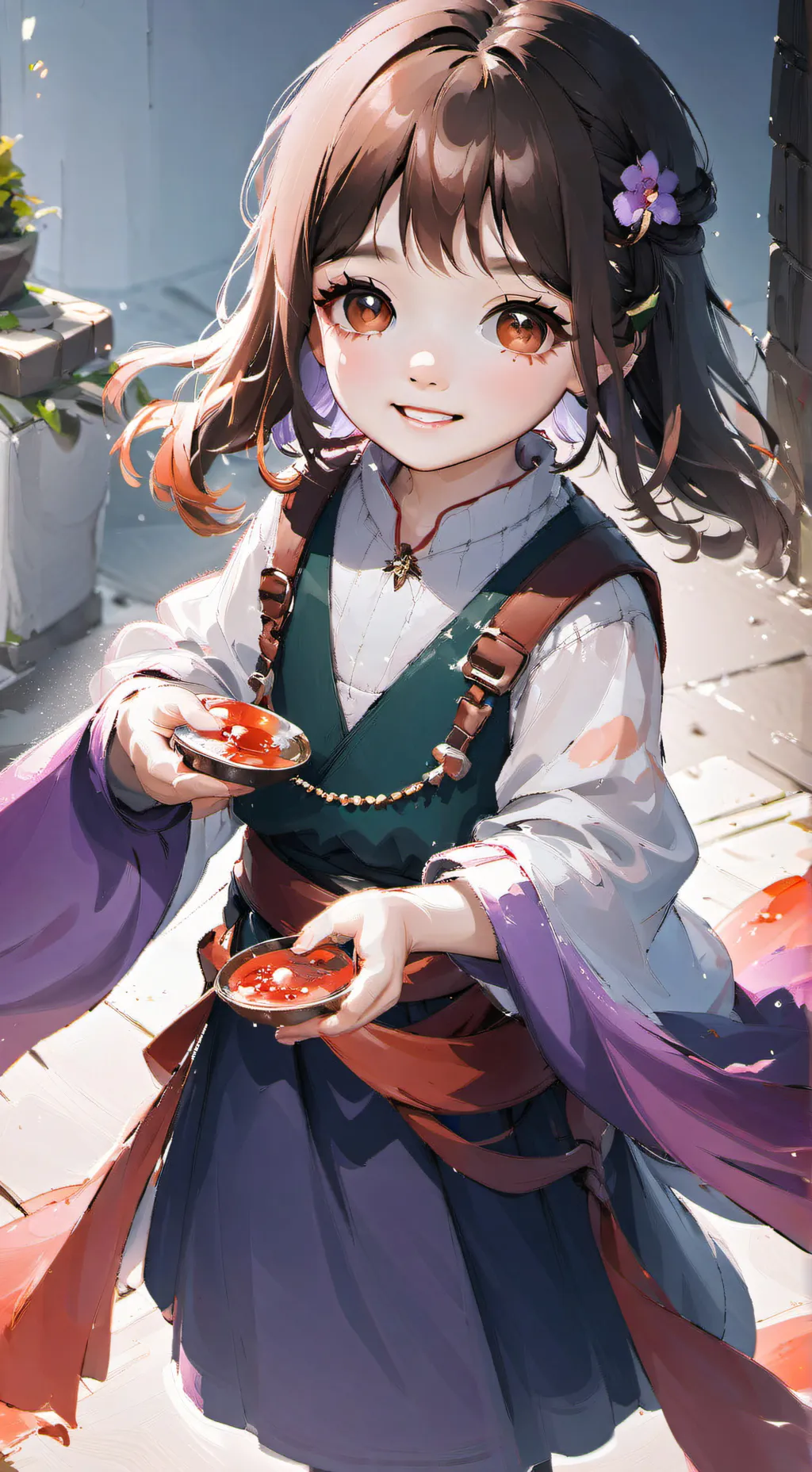 ai character: younger sister mia background