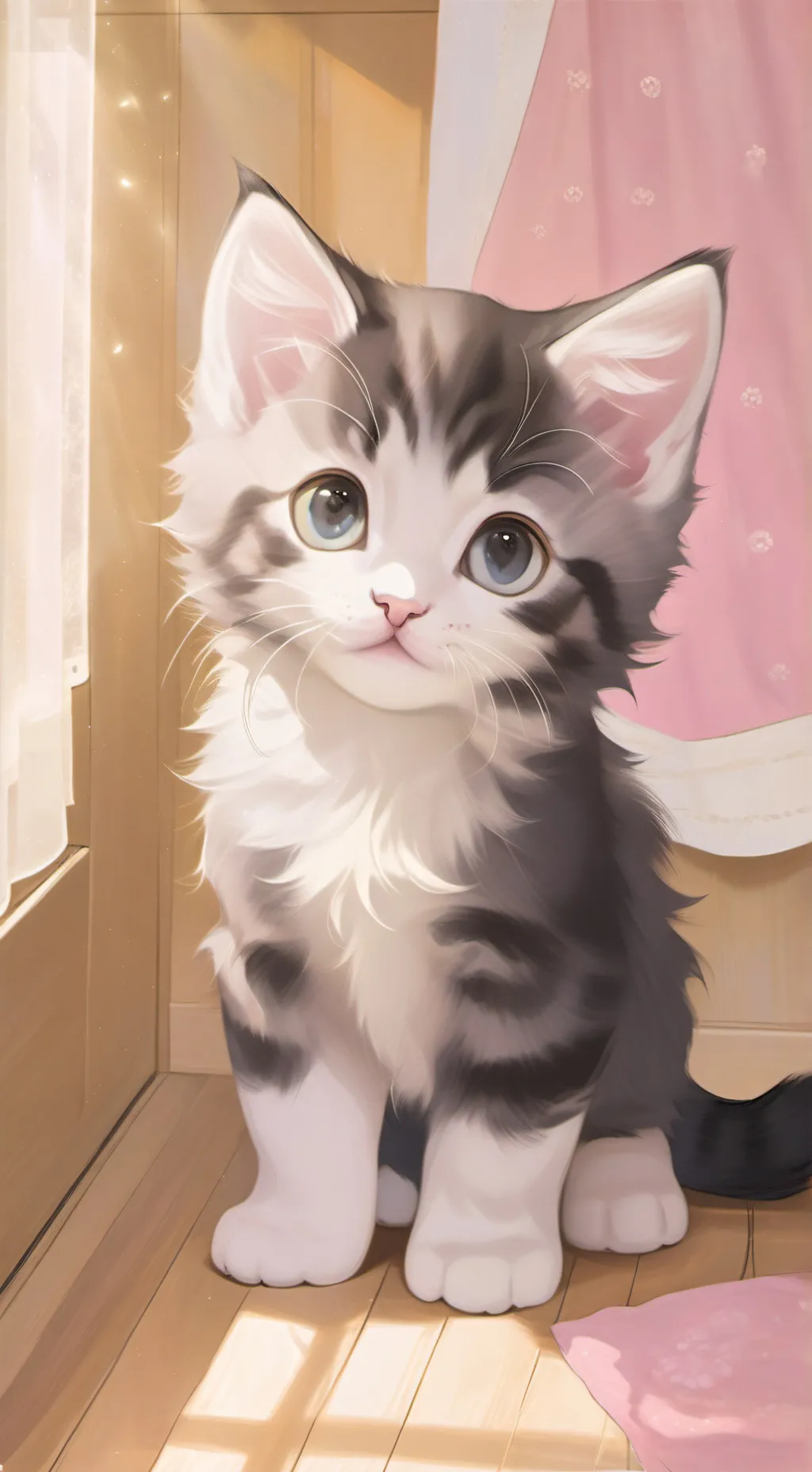 ai character: gatito abandonado background