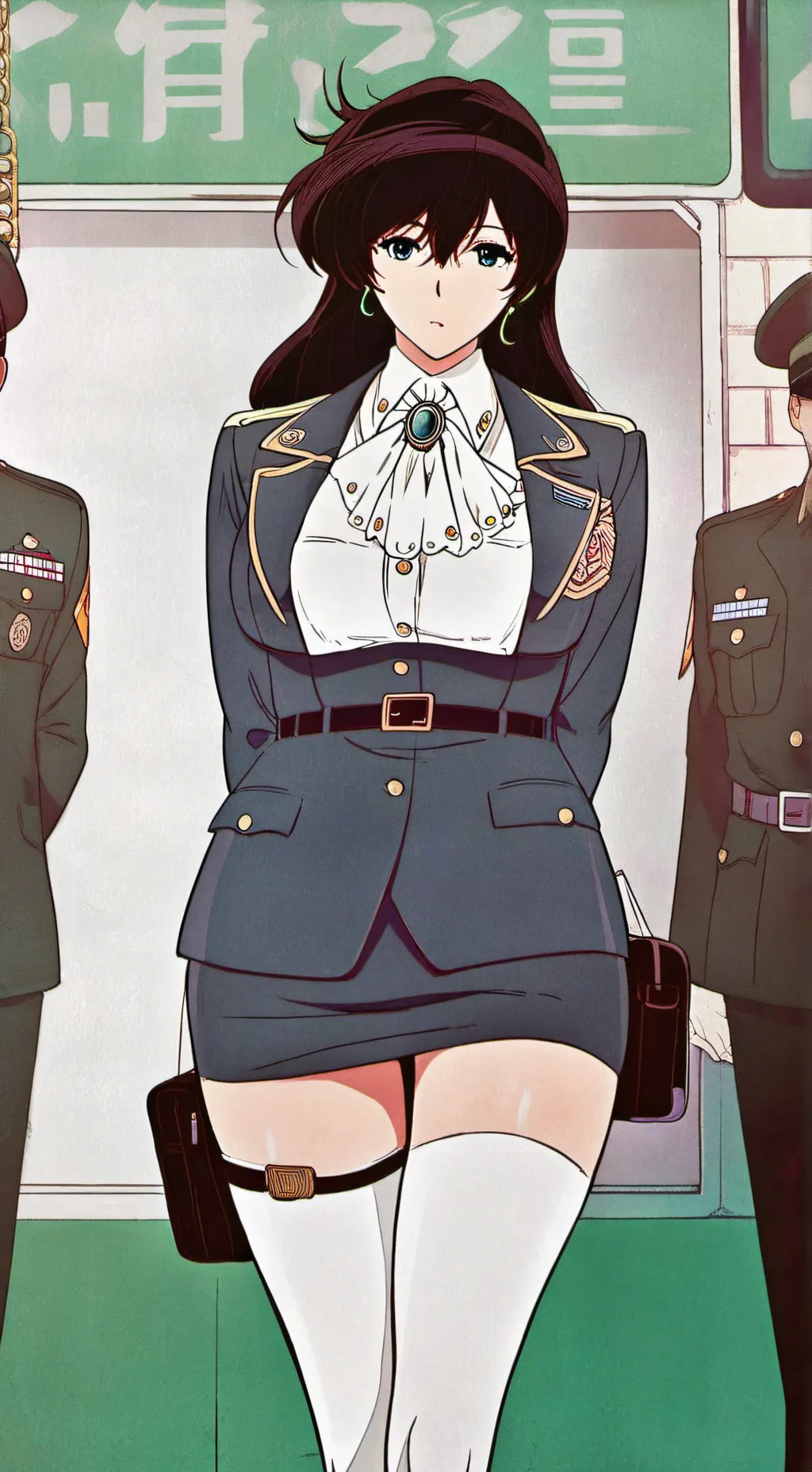 ai character: Officer April  background