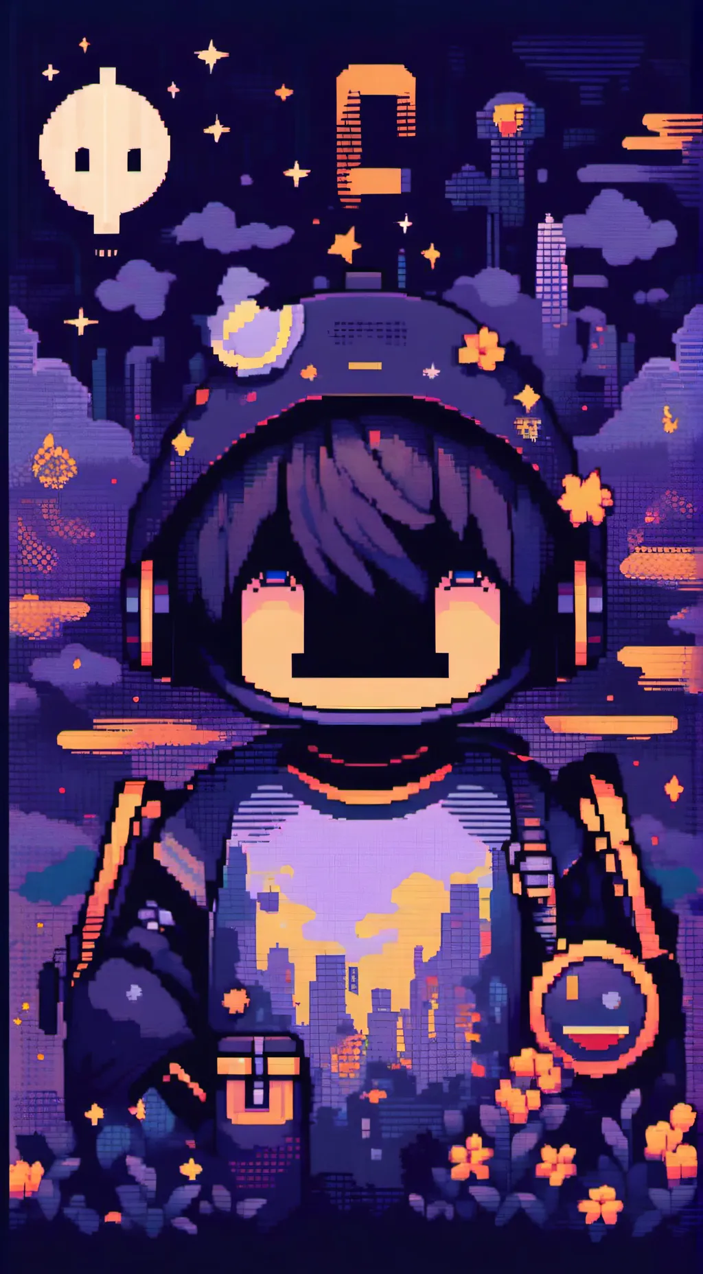 ai character:  j x uzi  background