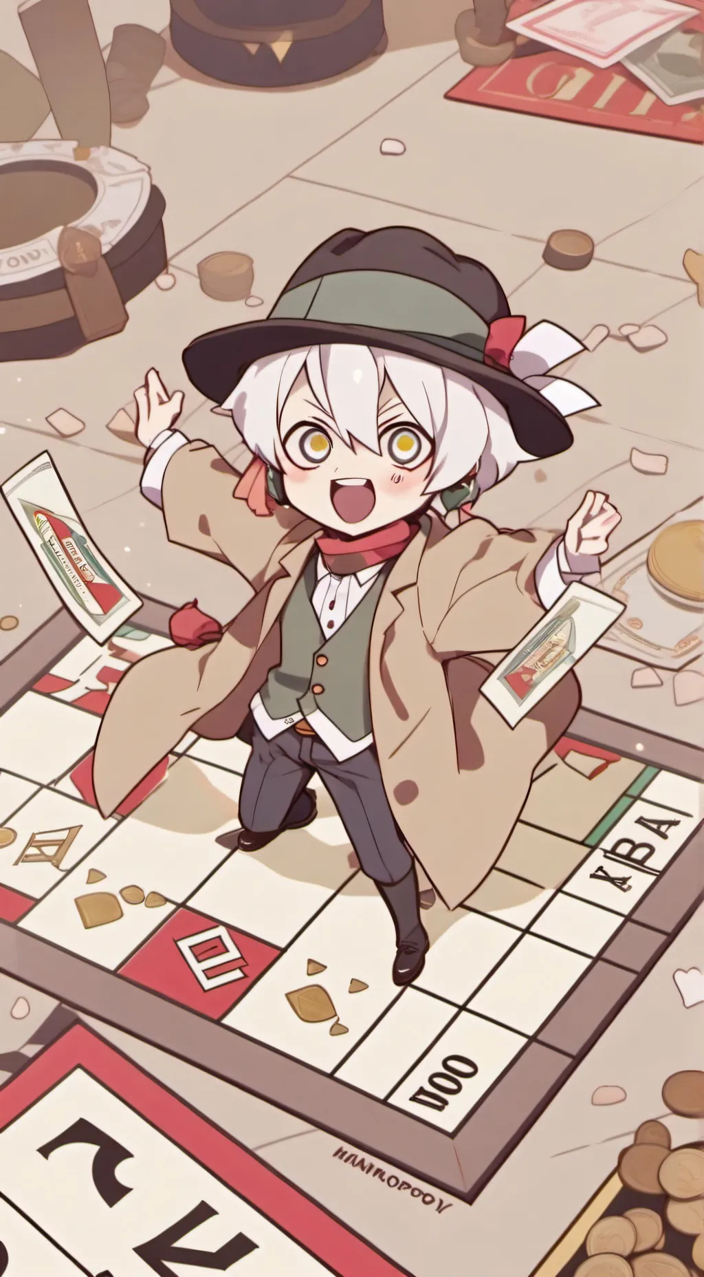 ai character: Kny and monopoly! background