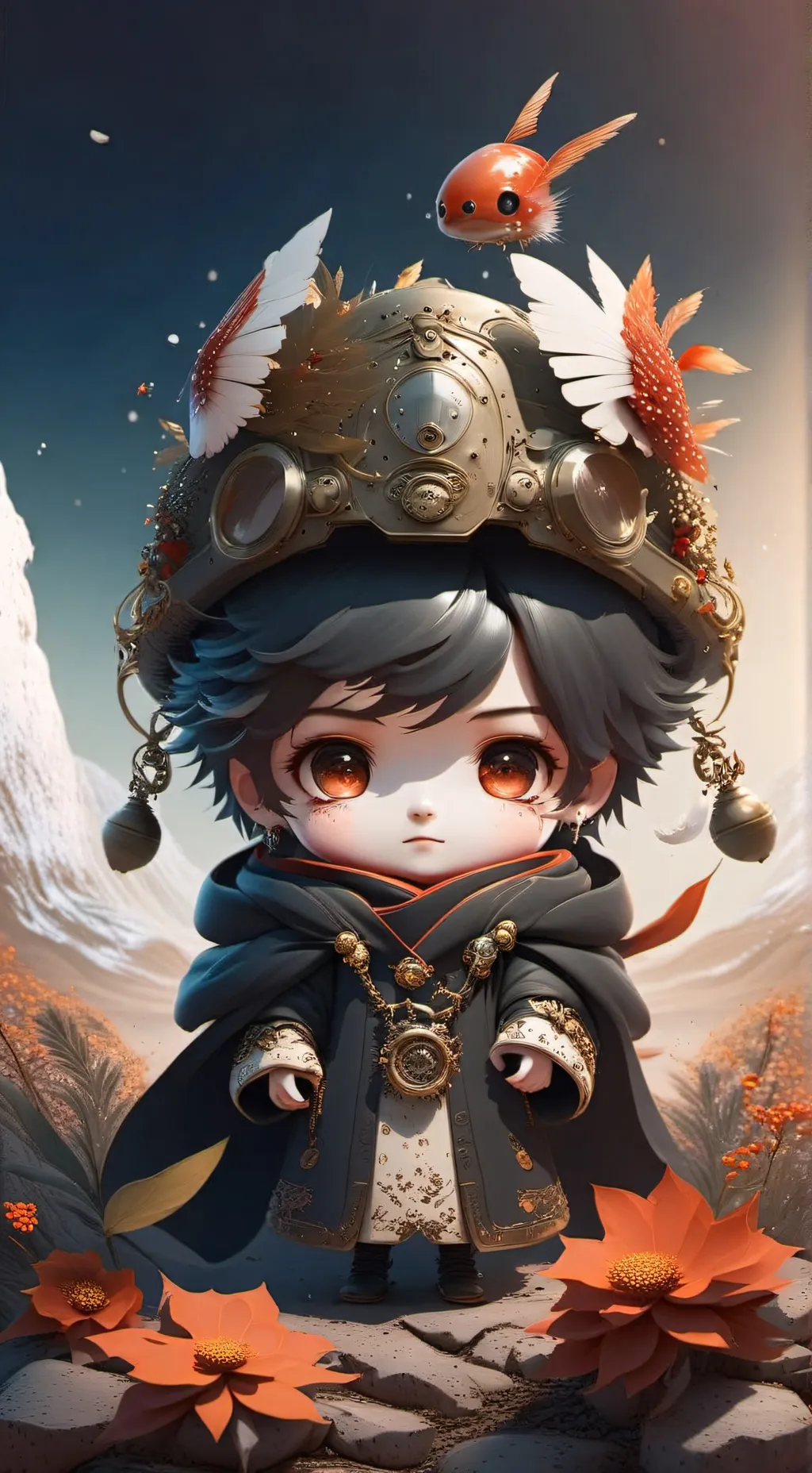 ai character: k-pop school duhhh background