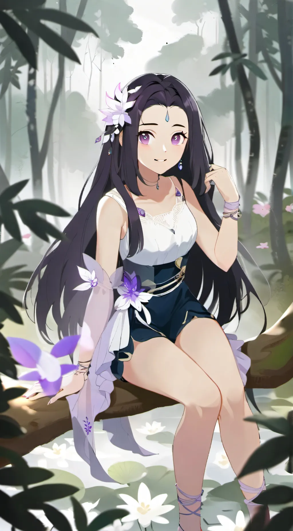 ai character: Lavender Narwhal background