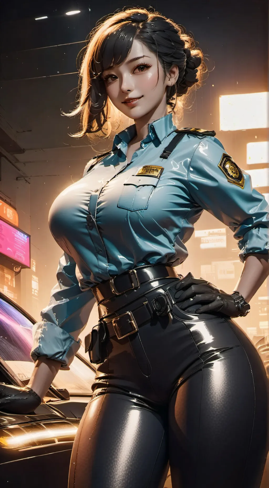 ai character: Officer Kaori Aoi background
