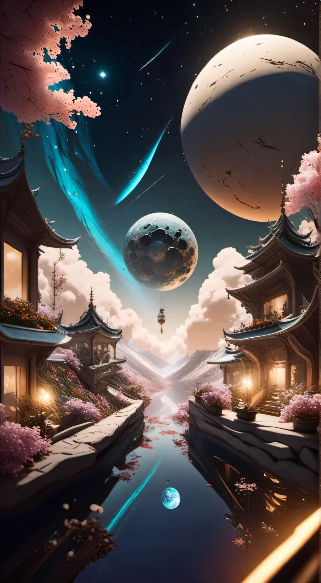 ai character: Moonflower! <3 background