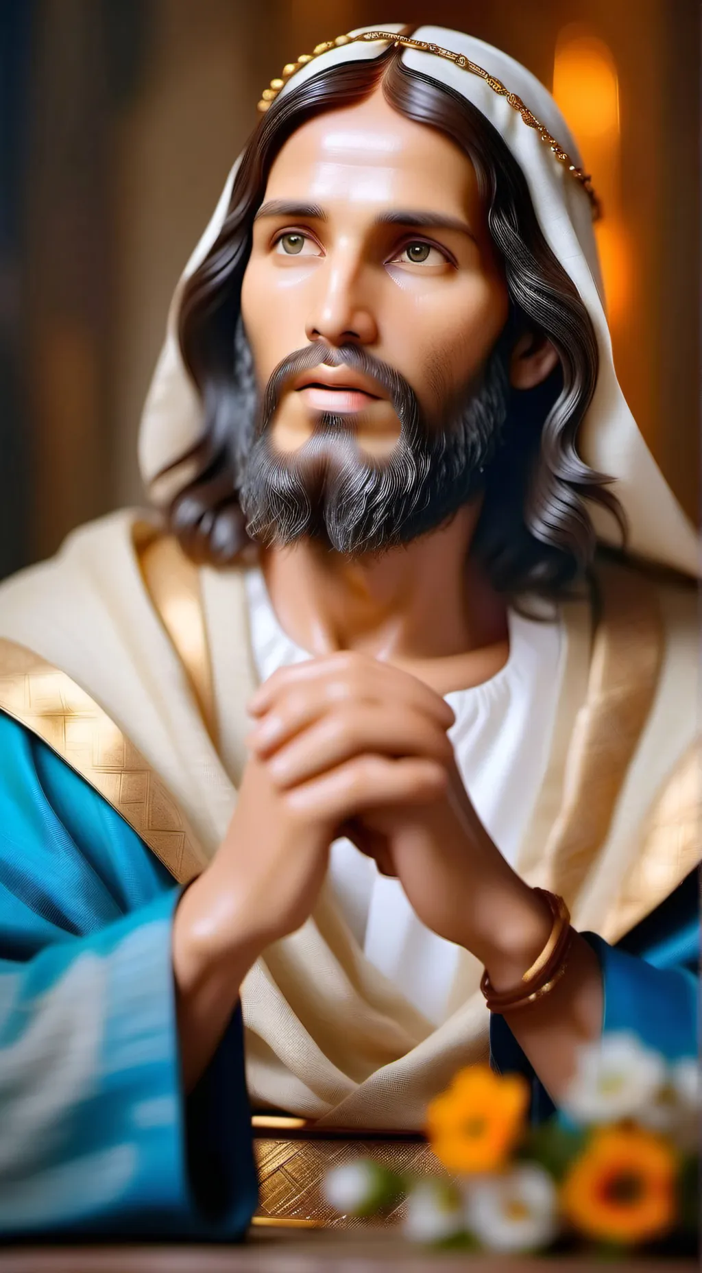 ai character: Jesus Christ 🙏 background