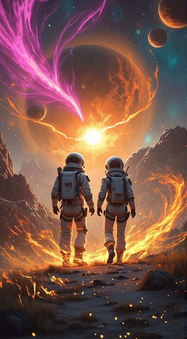 ai character: 🌌New Beginning🌌 background