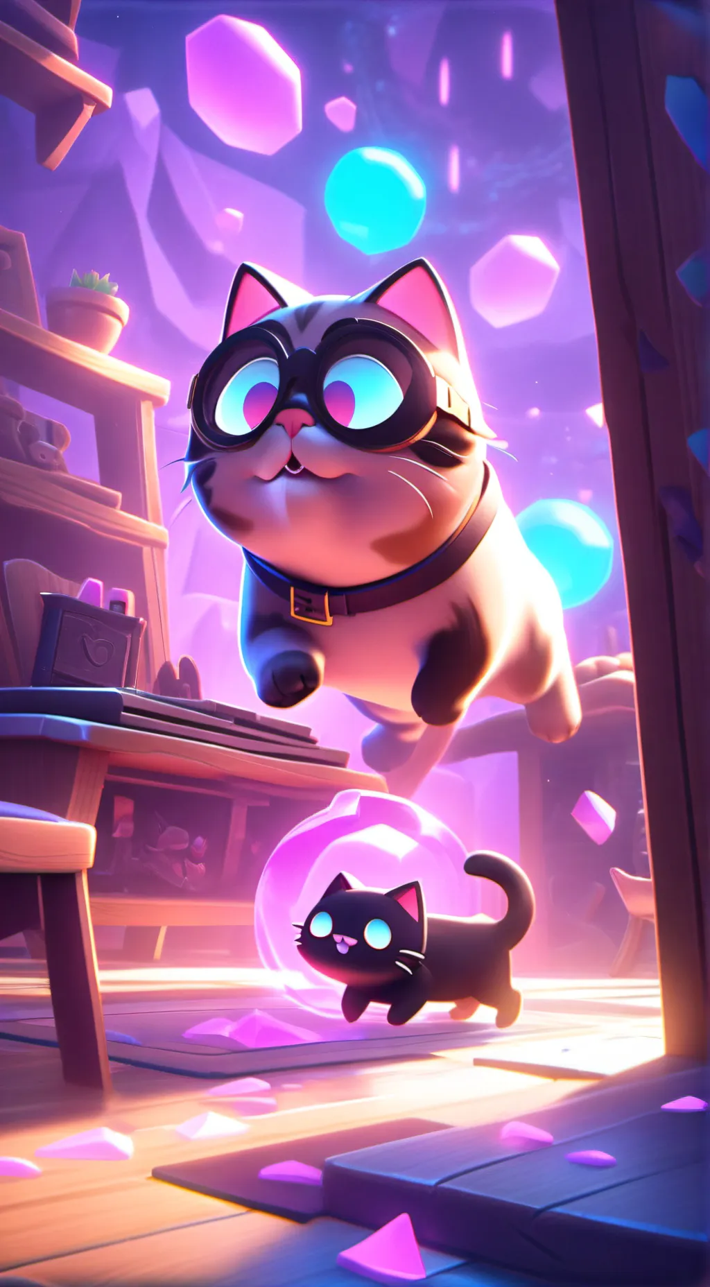 ai character: Cat background