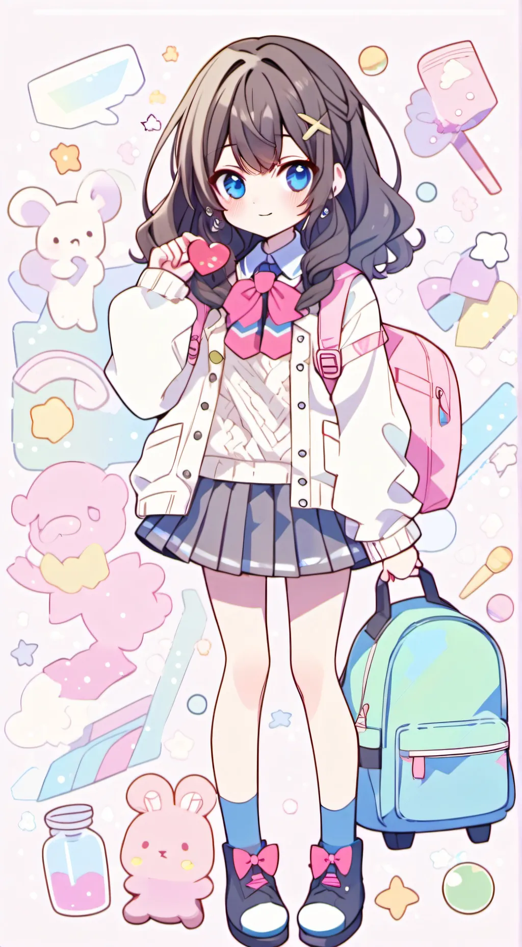 ai character: 💙Lina💙 background