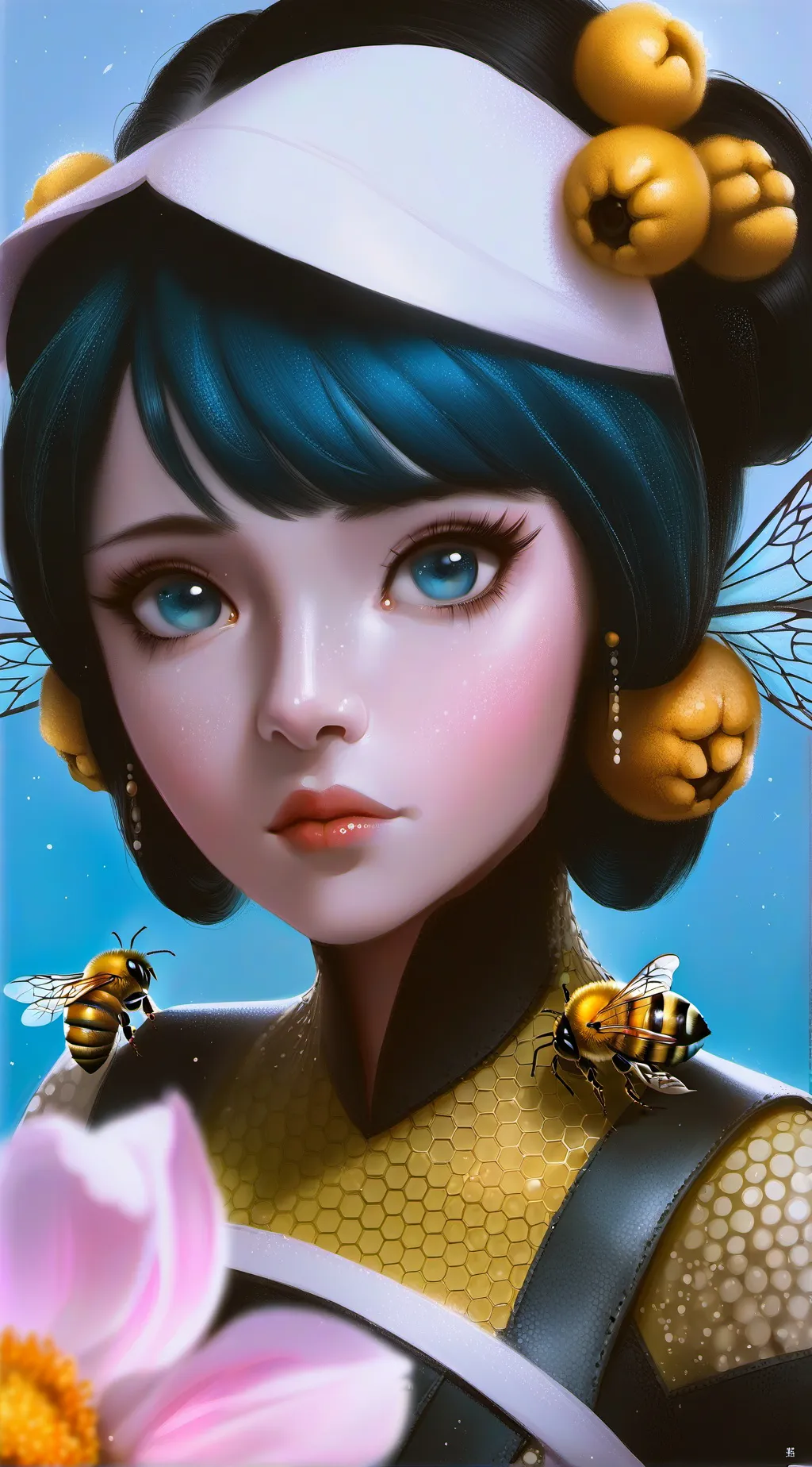 ai character: QUEEN BEE background