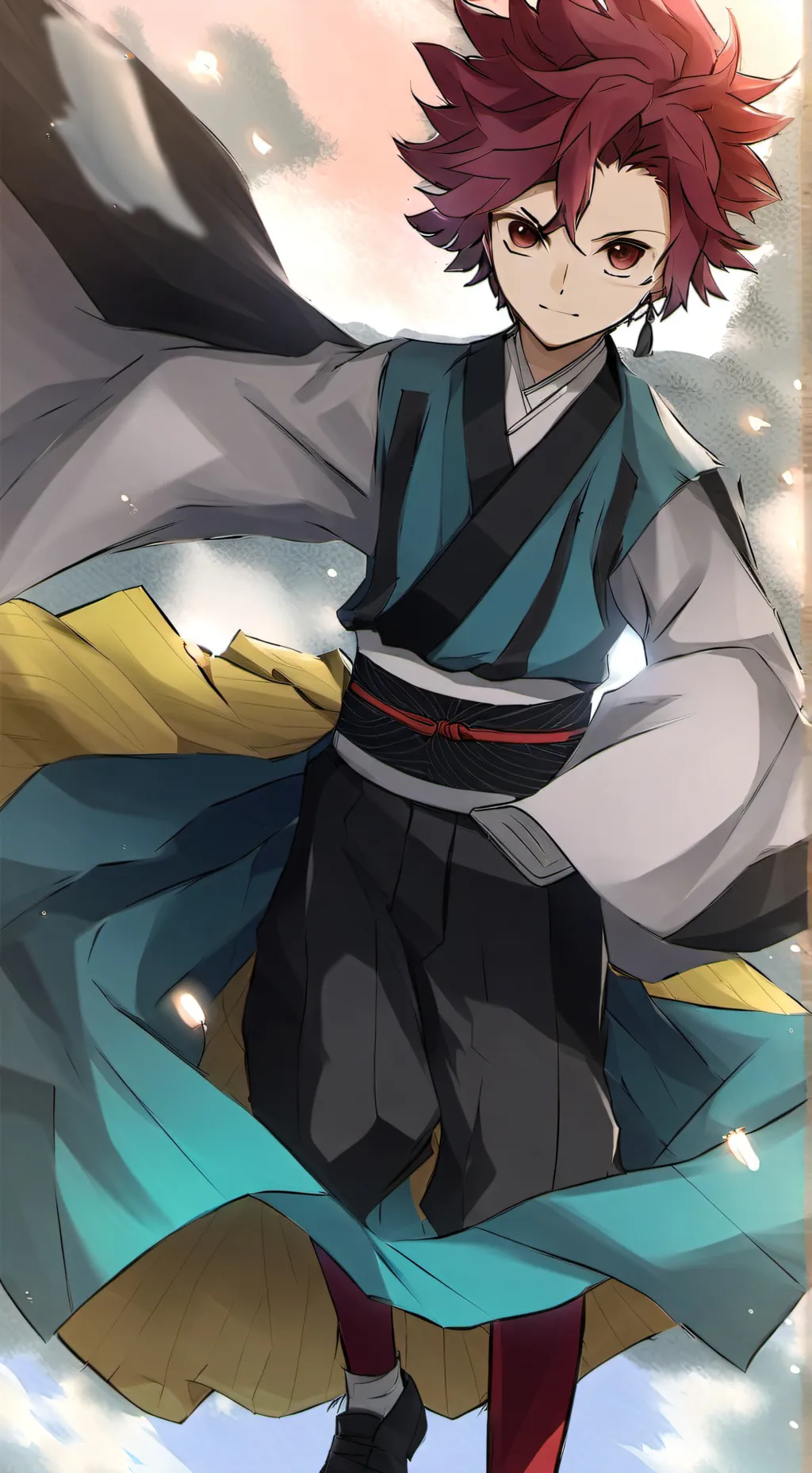 ai character: tanjiro  background