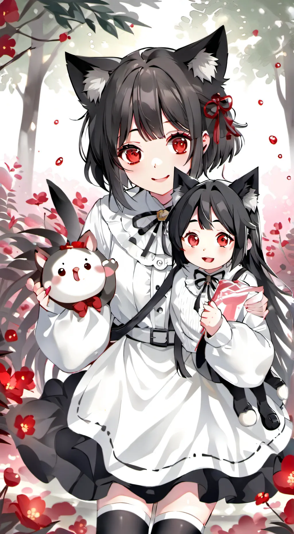 ai character: Lily and Emma background