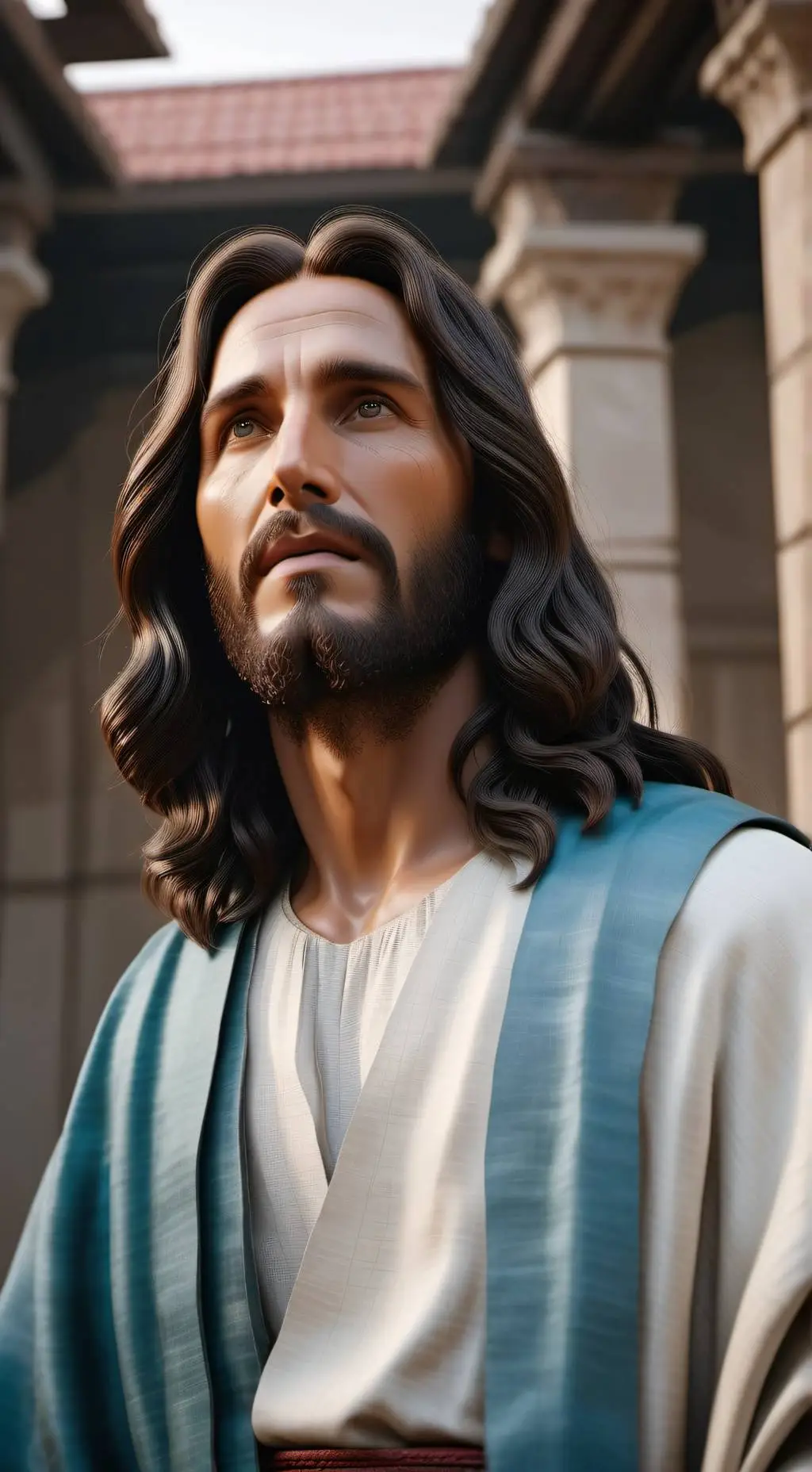 ai character: Jesus background