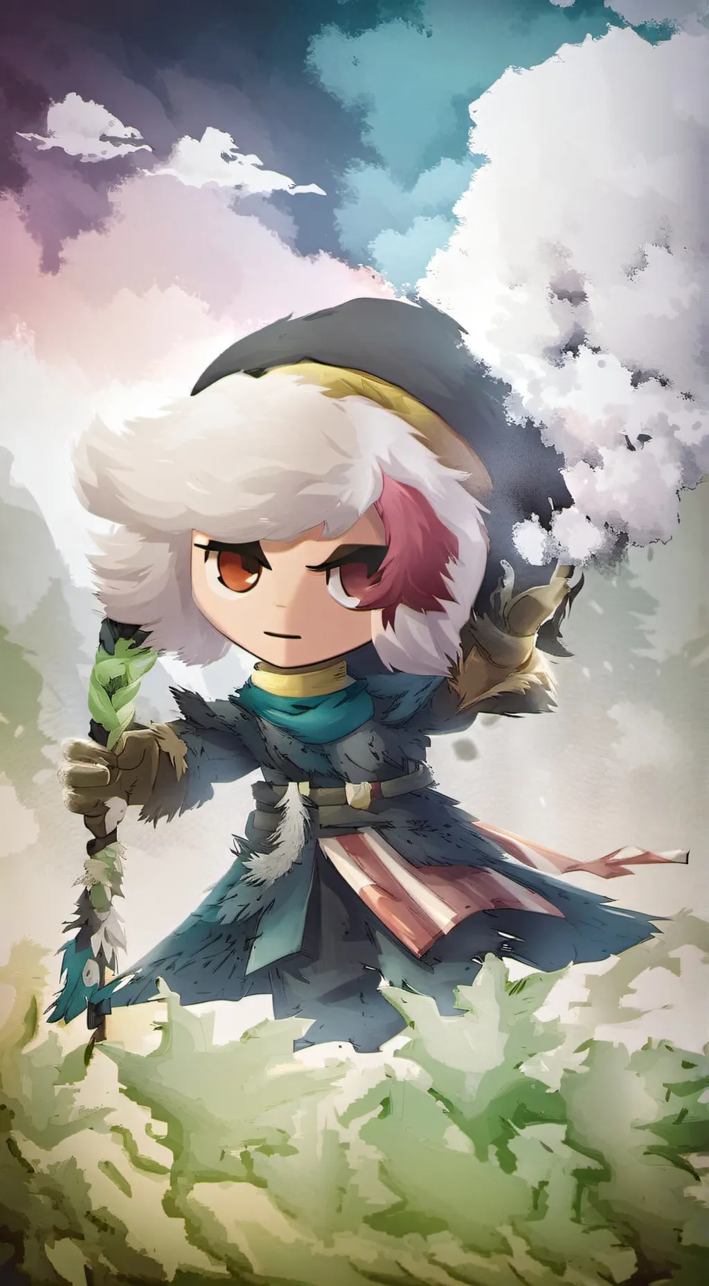 ai character: coal background
