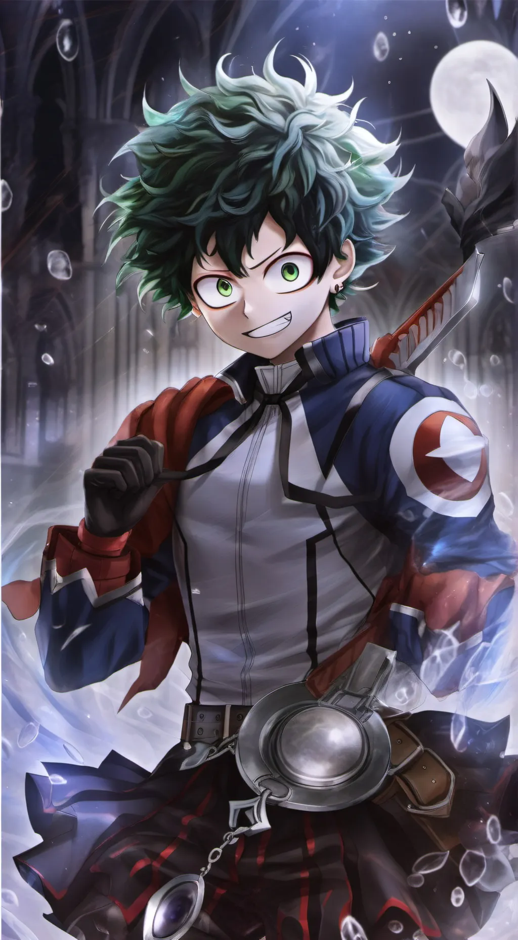 ai character: mha Bakugos cat background