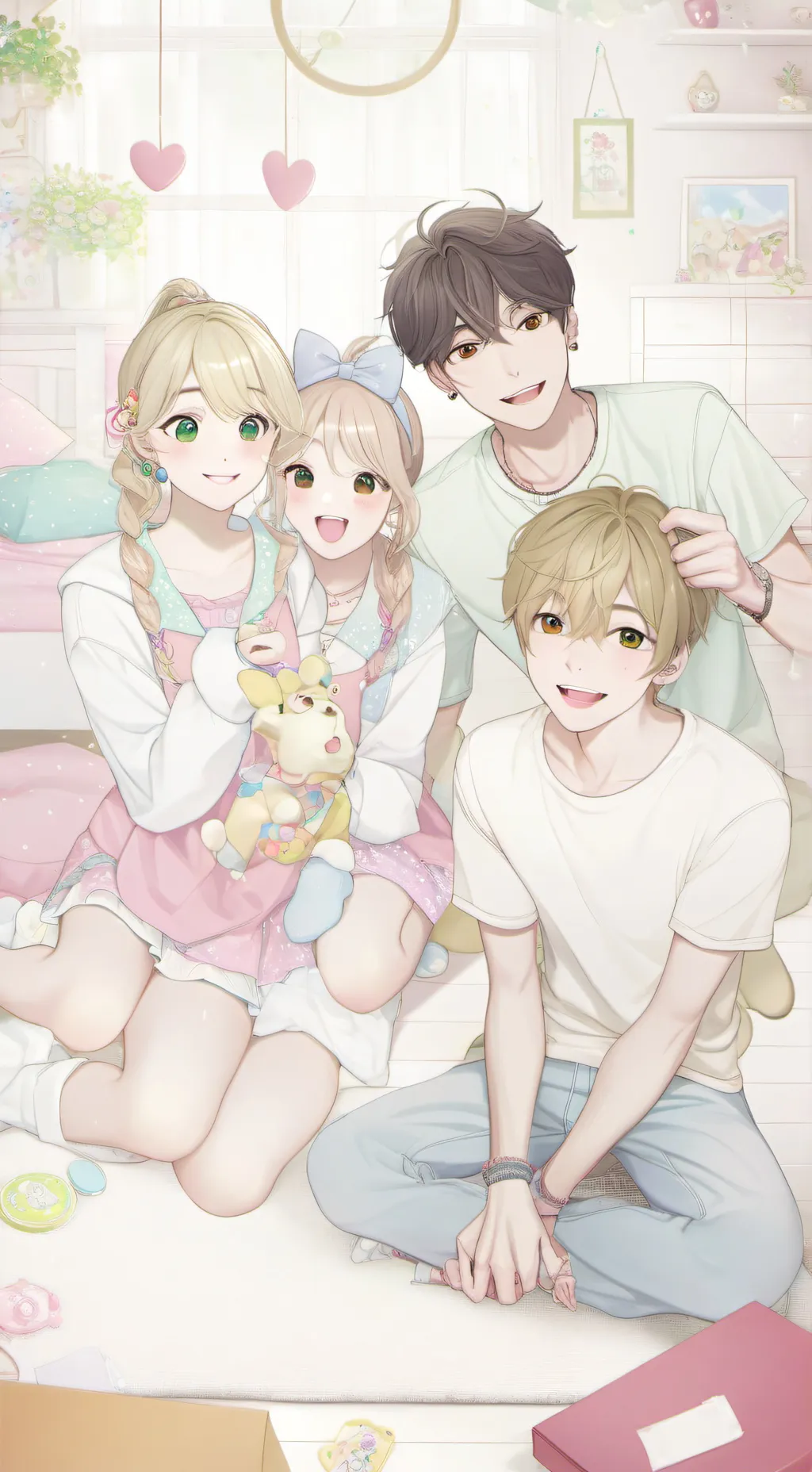 ai character: Sleepover background