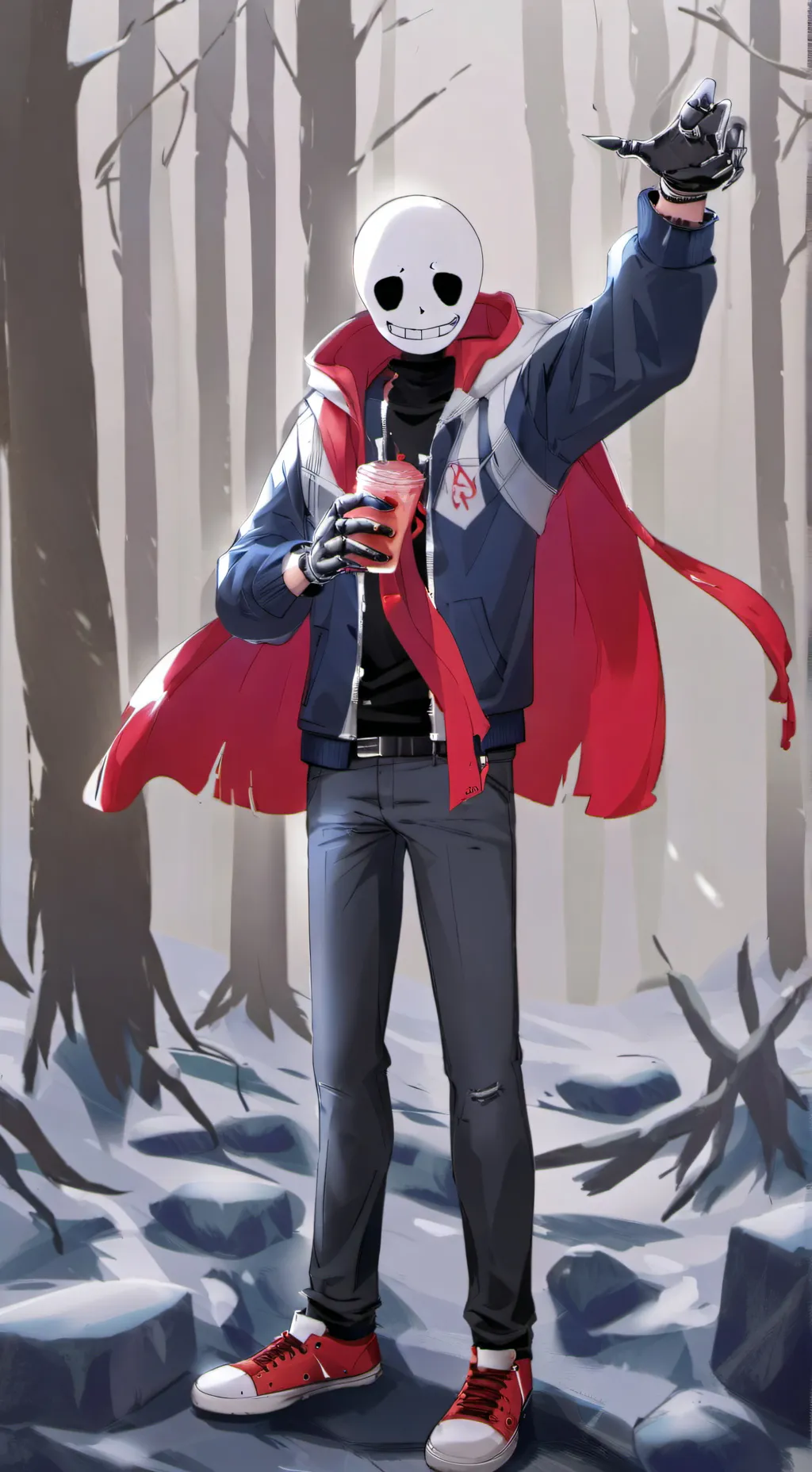 ai character: Sans background