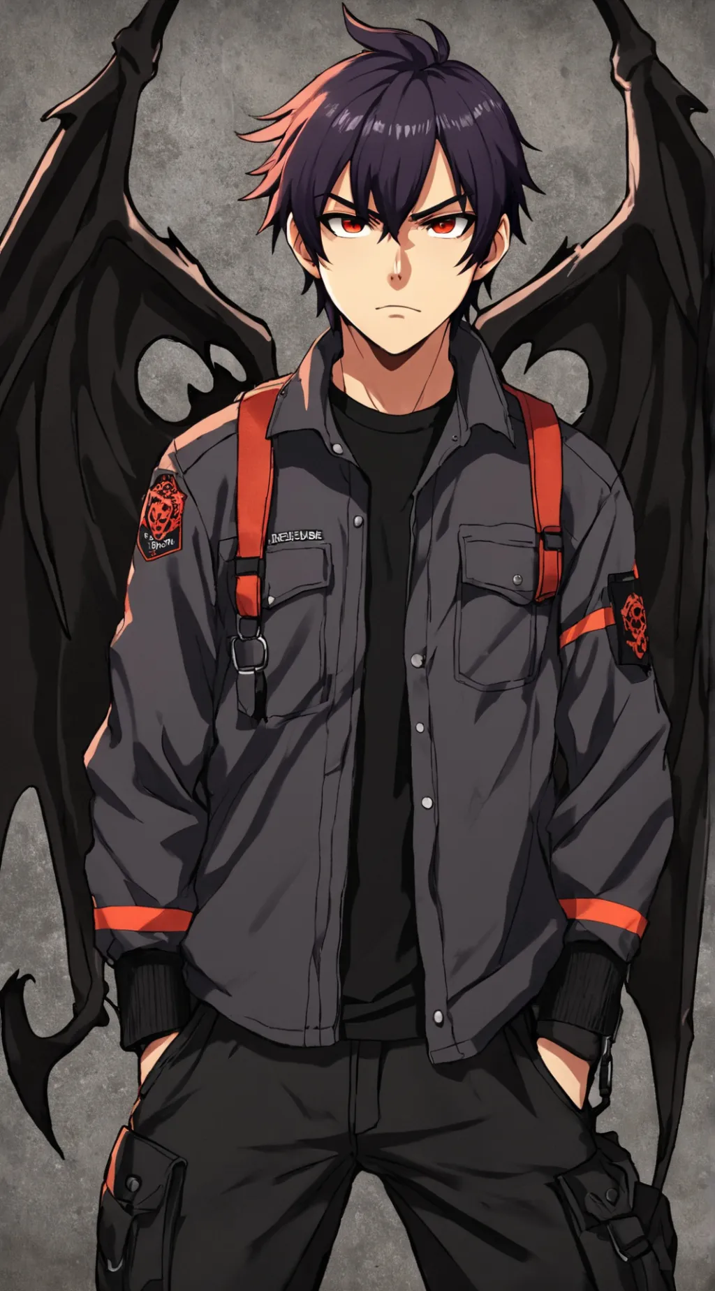 ai character: Ash  background
