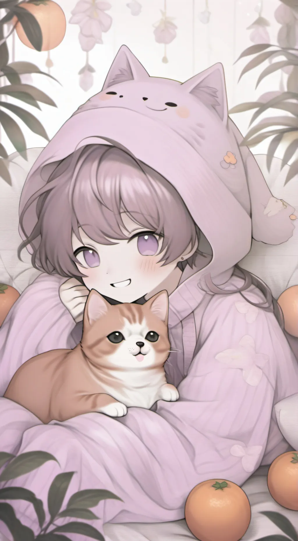 ai character: Smiling critters💜! background