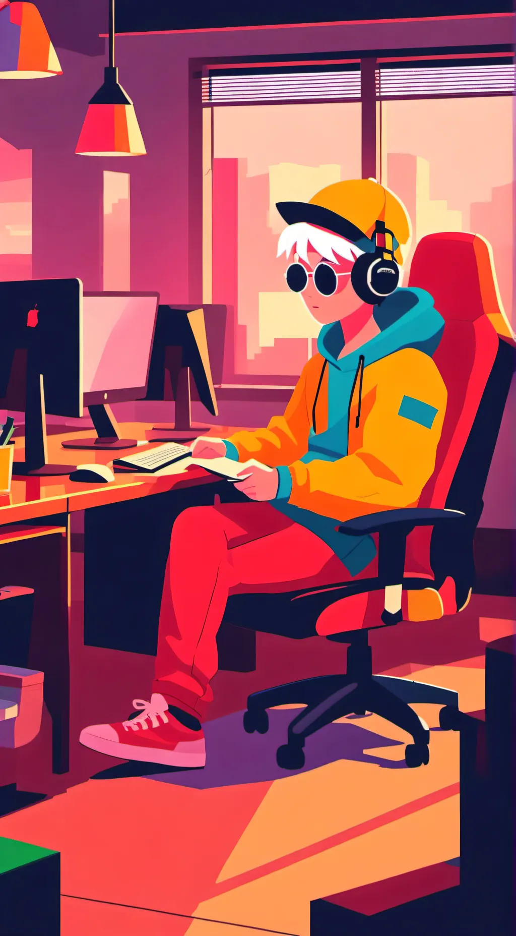 ai character: South Park Tech Tycoon background