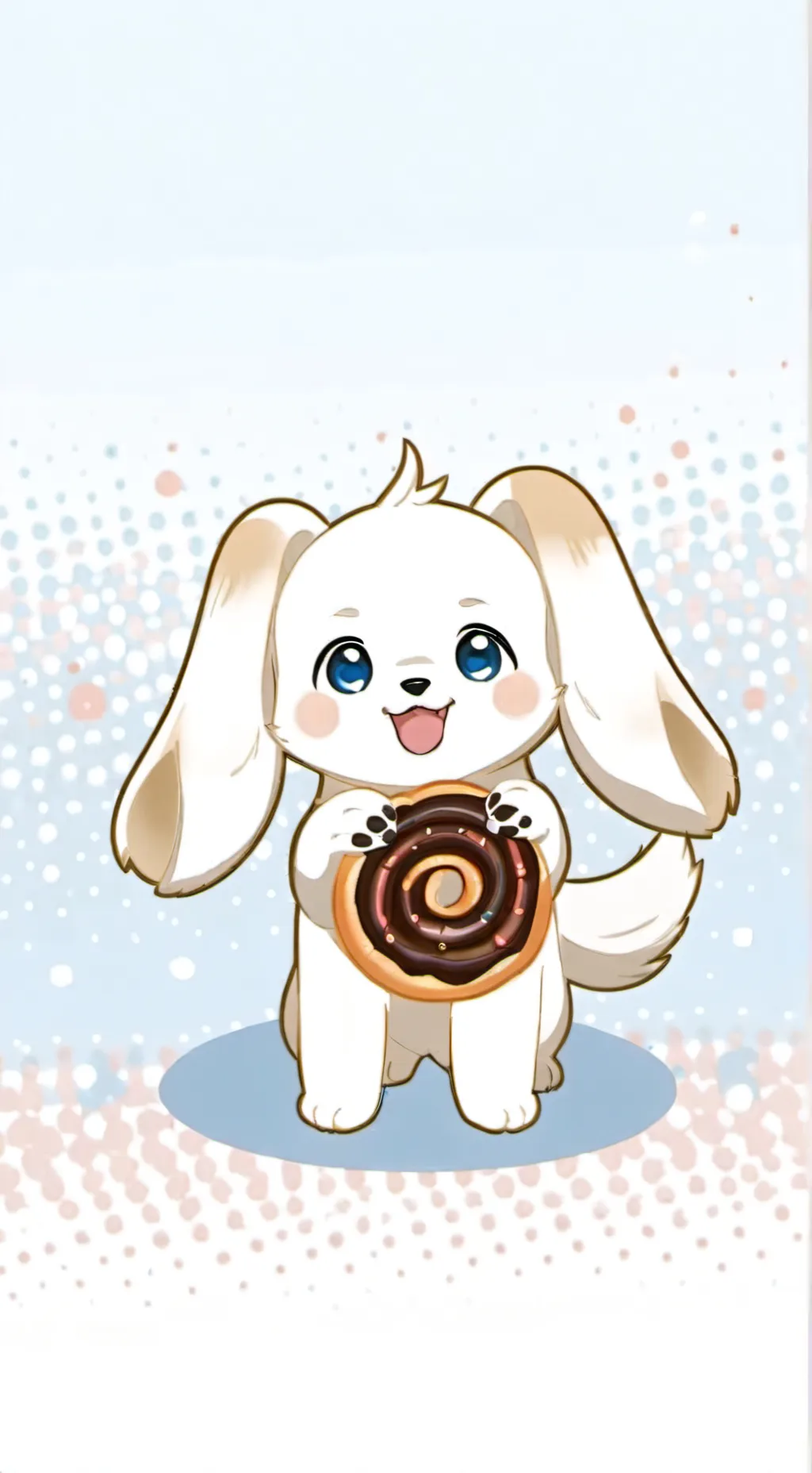 ai character: cinnamoroll  background
