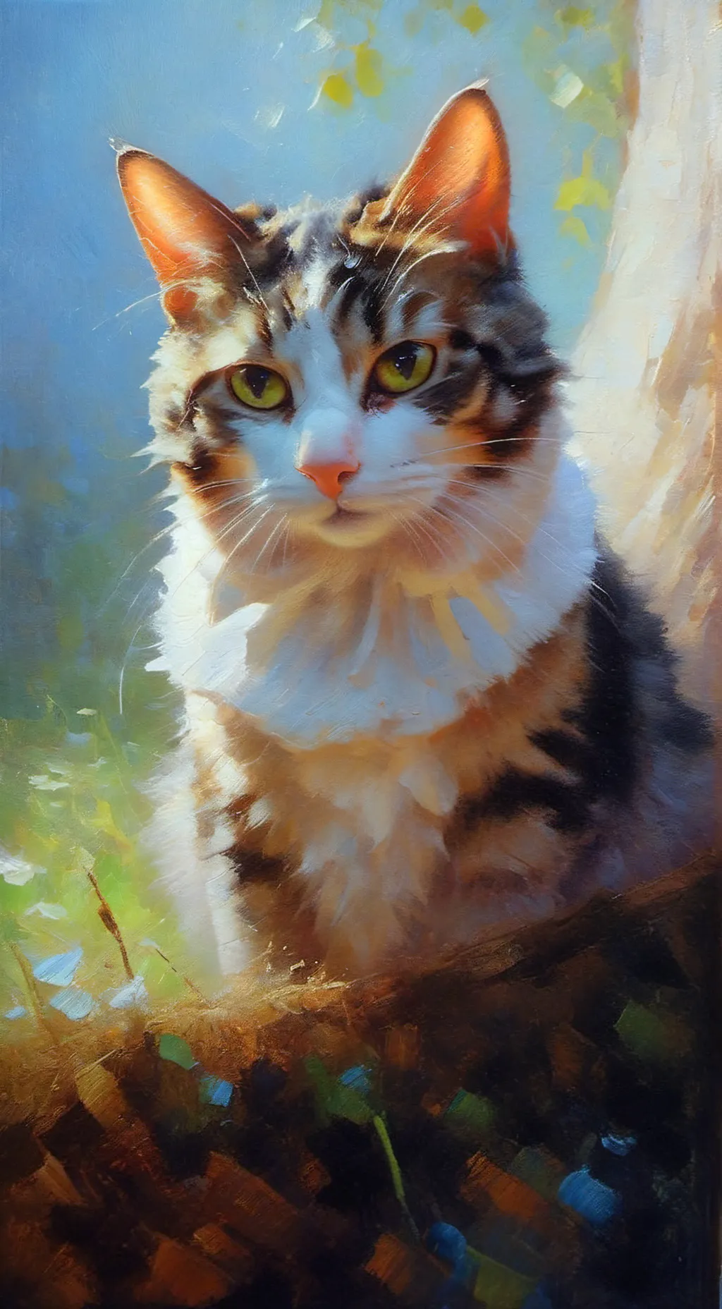 ai character: gato inteligente  background