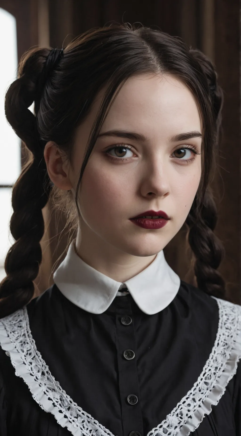 ai character: Wednesday Addams background