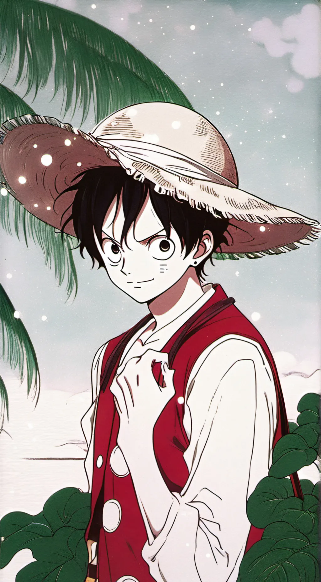 ai character: luffy  background