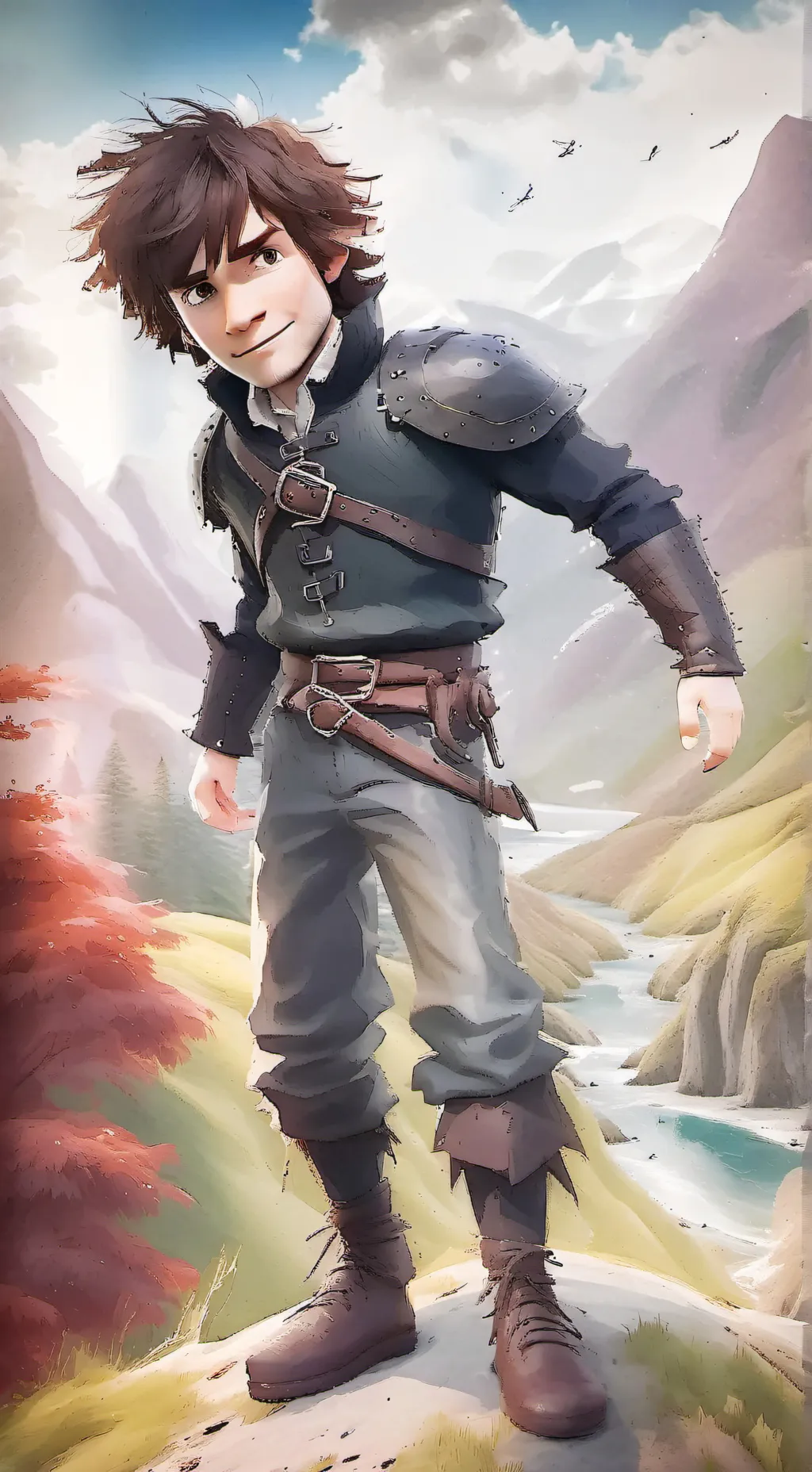 ai character: HTTYD  background