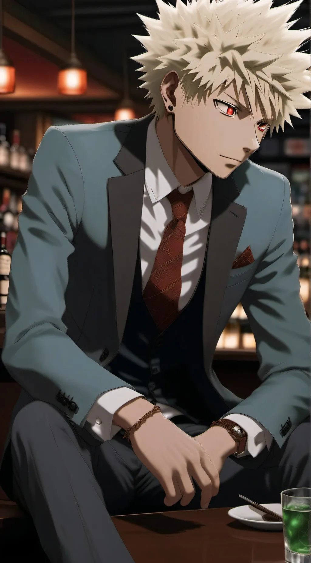 ai character: Bakugo Katsuki background