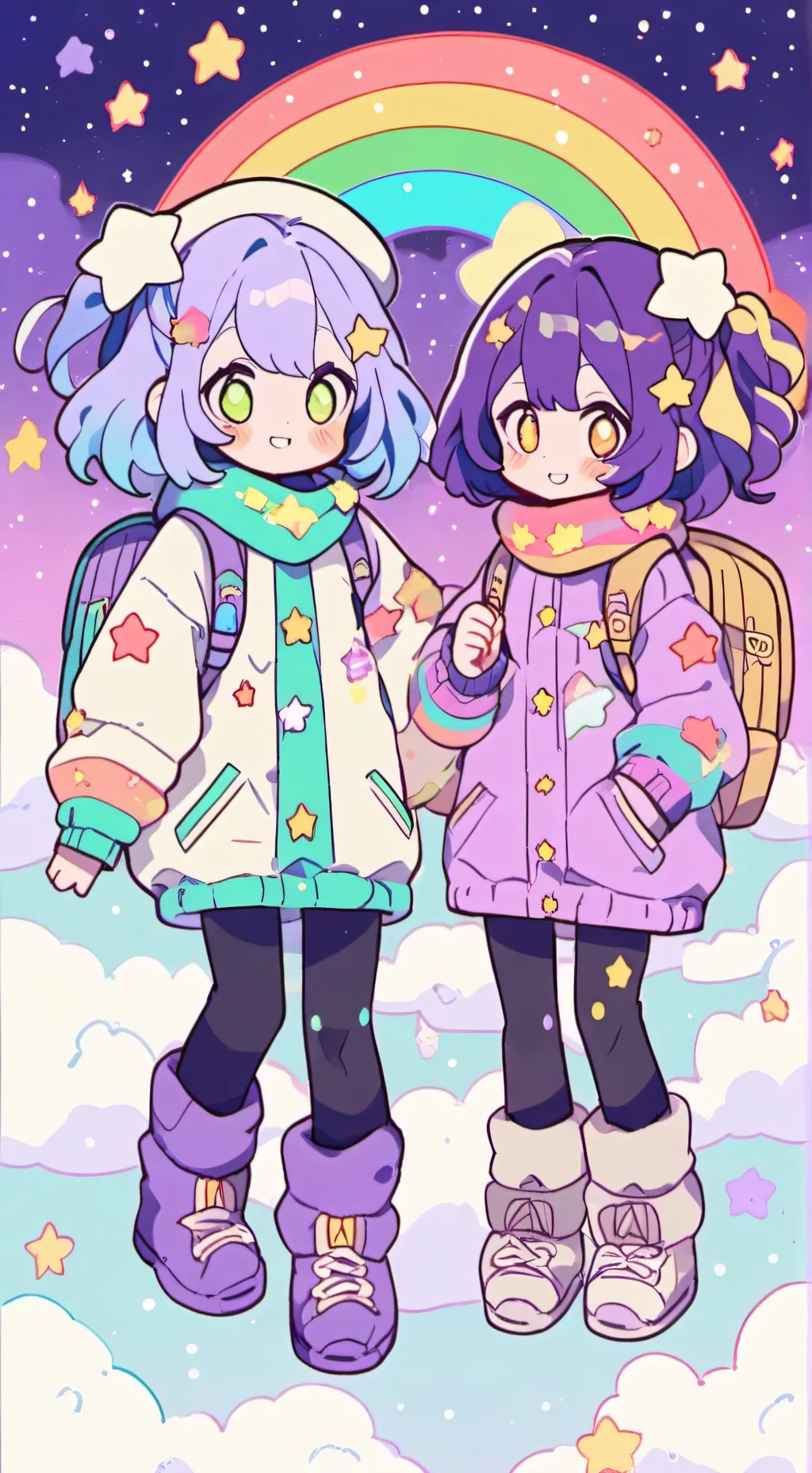 ai character: Star and Astrid  background