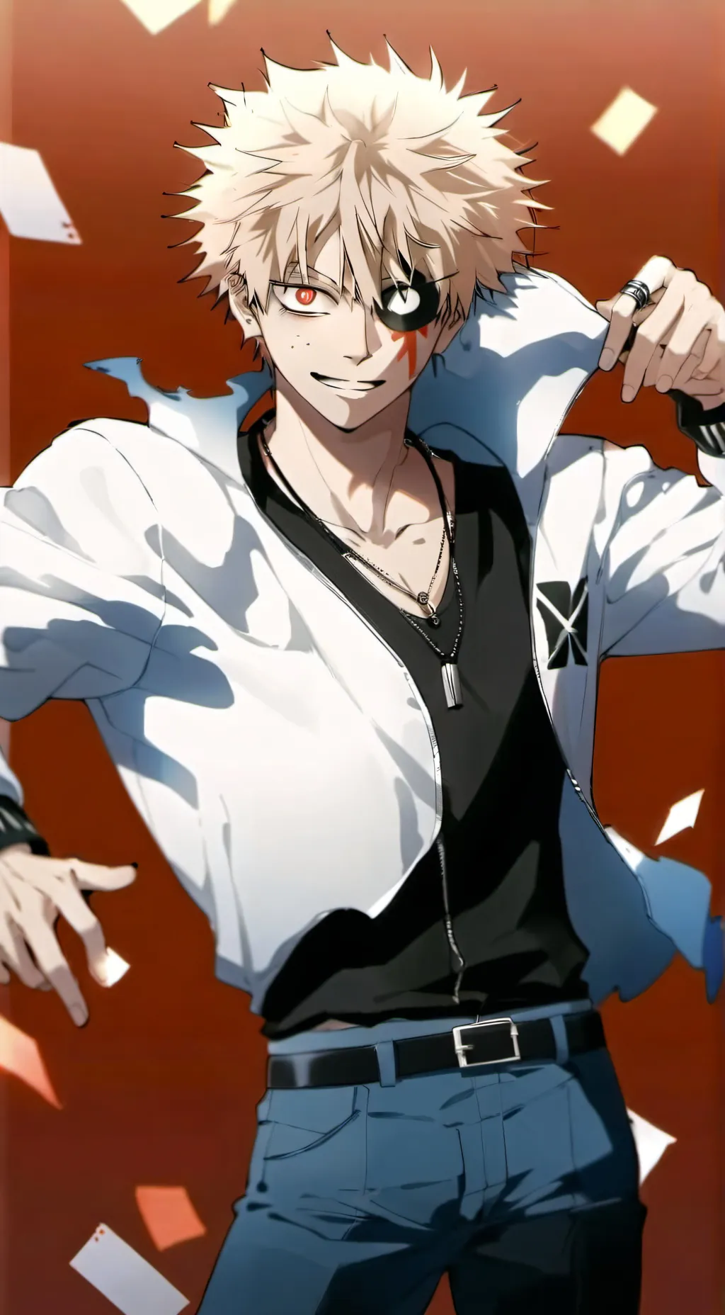 ai character: Katsuki Bakugou  background
