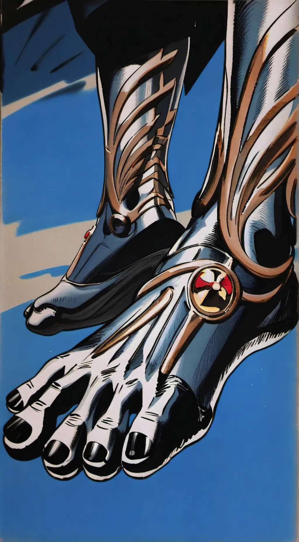 ai character: TheMost giant feet background