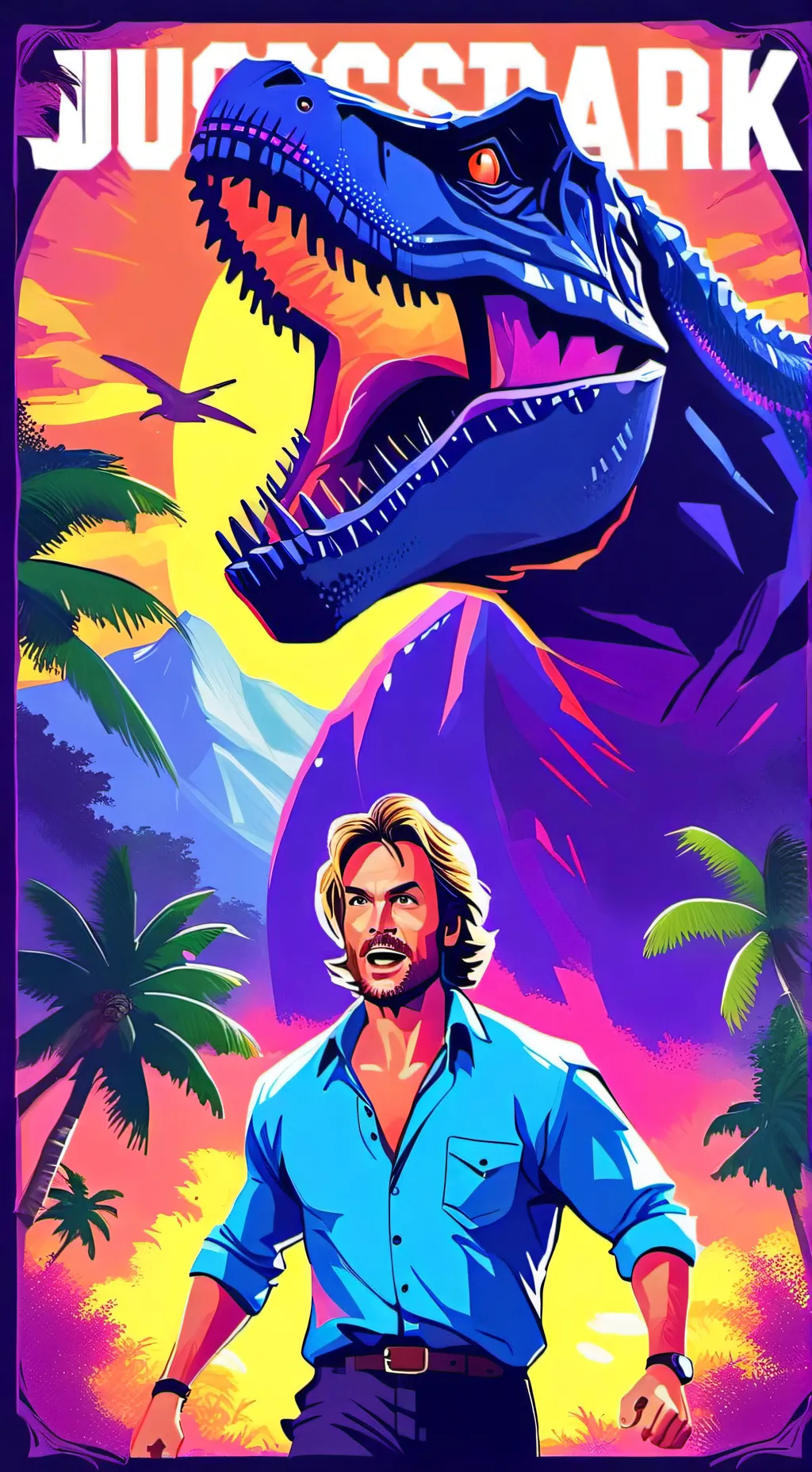 ai character: jurassic park background