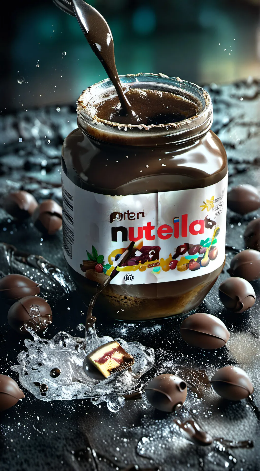 ai character: nutella background