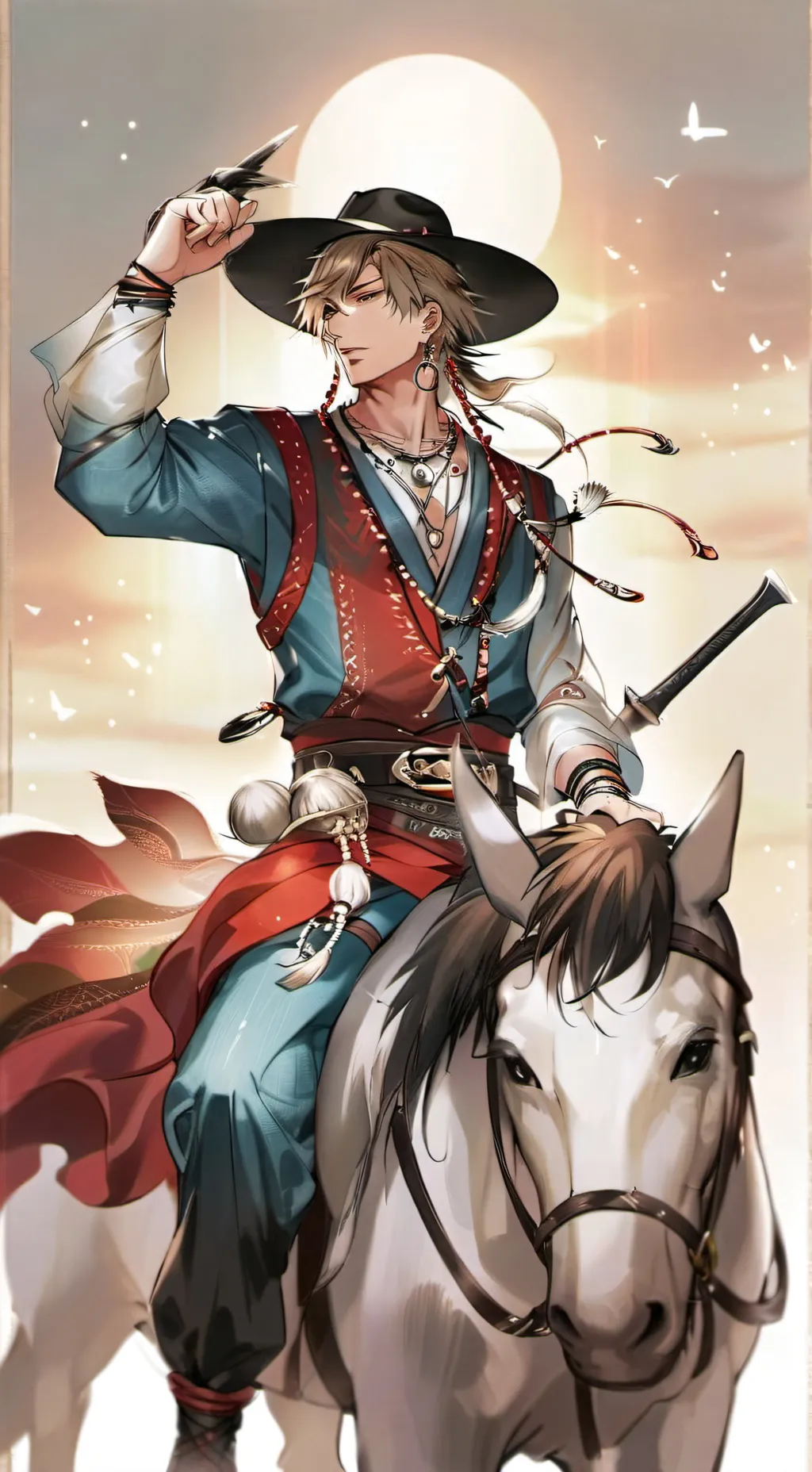 ai character: bakugo vaquero  background