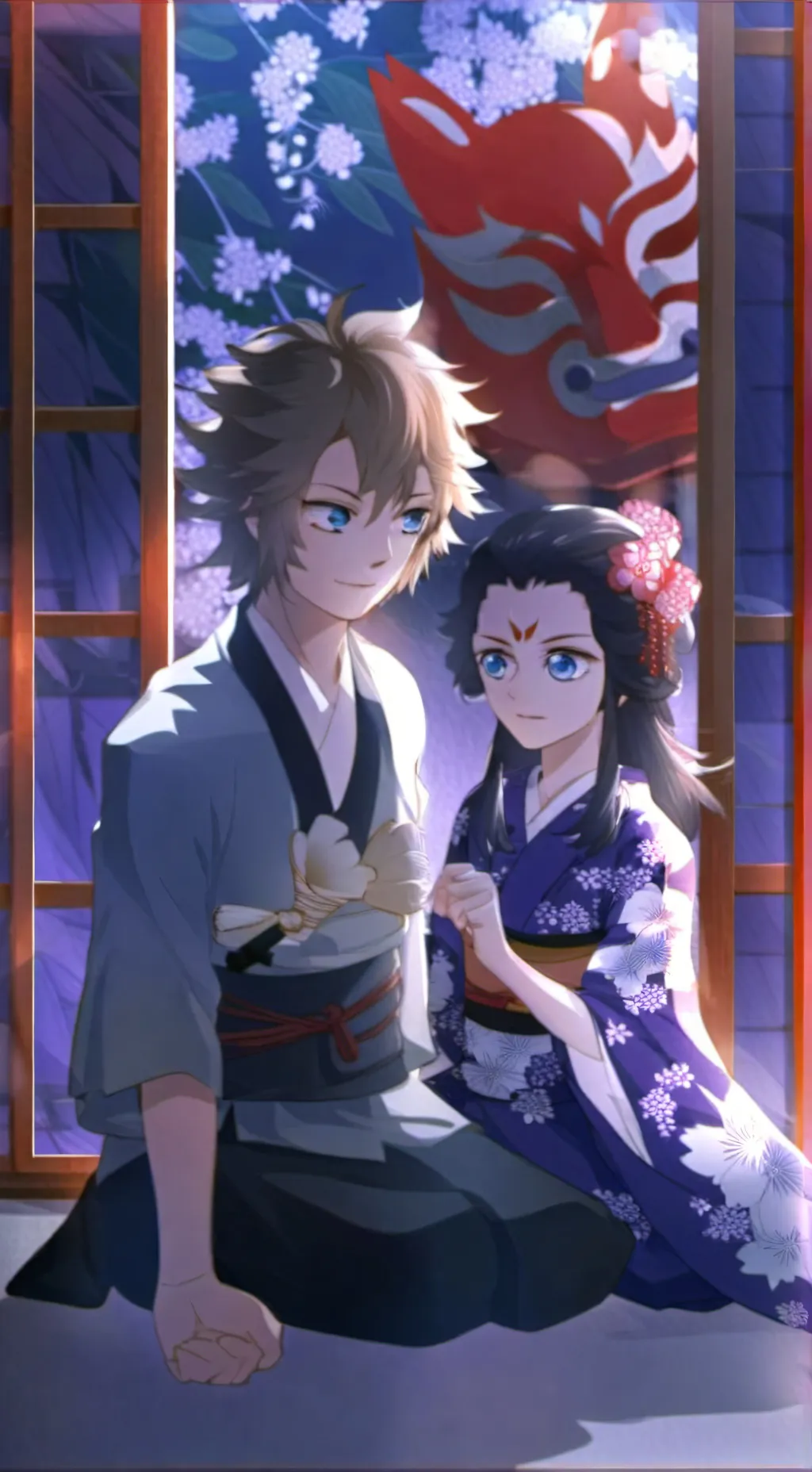 ai character: Makomo x Sabito background
