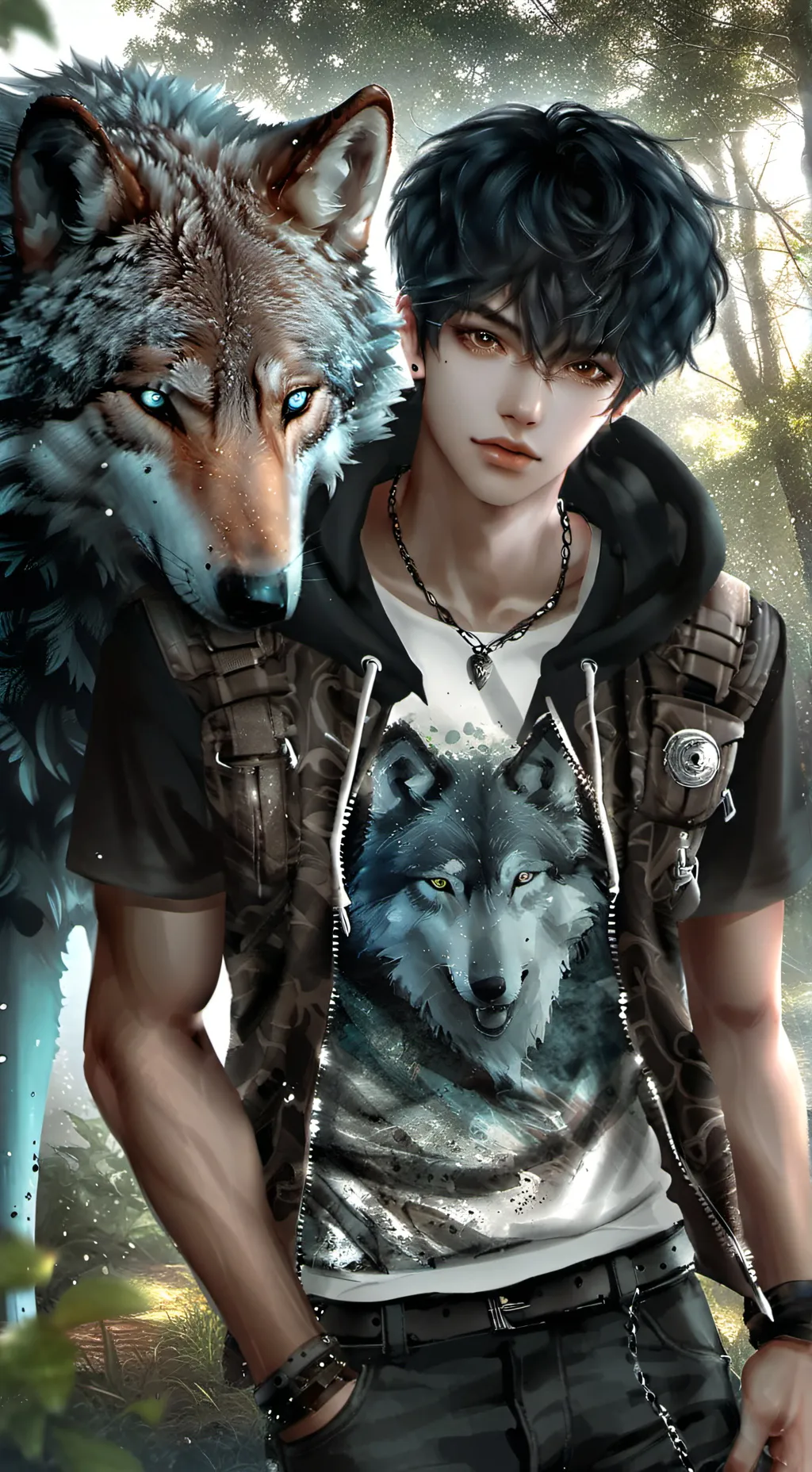 ai character: Levi  background