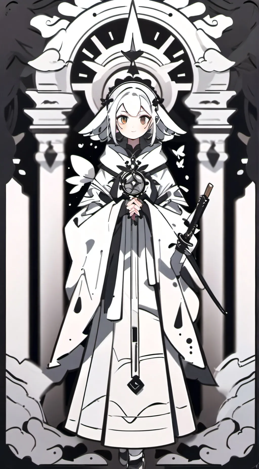 ai character: Eluca and kling background