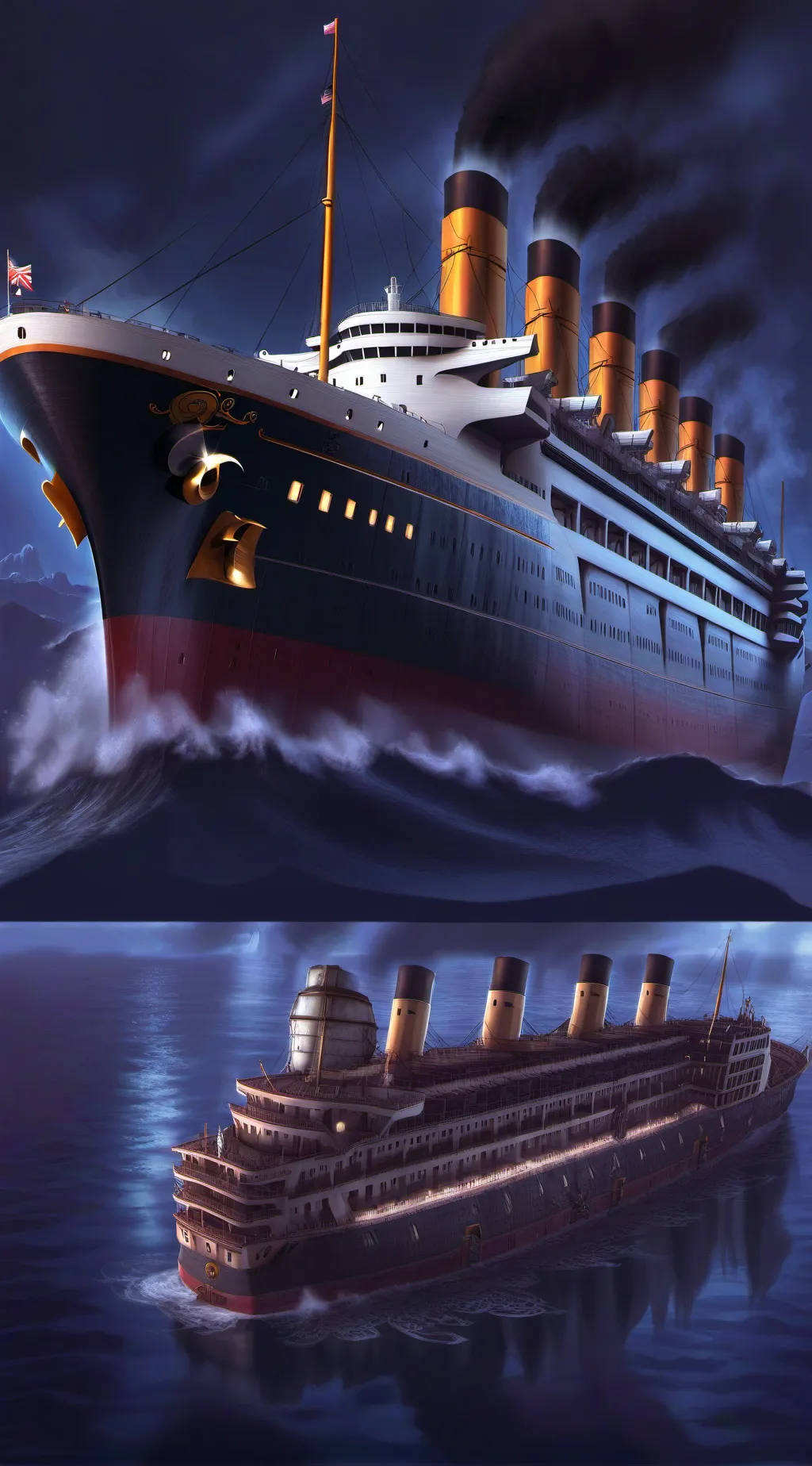 ai character: Titanic background