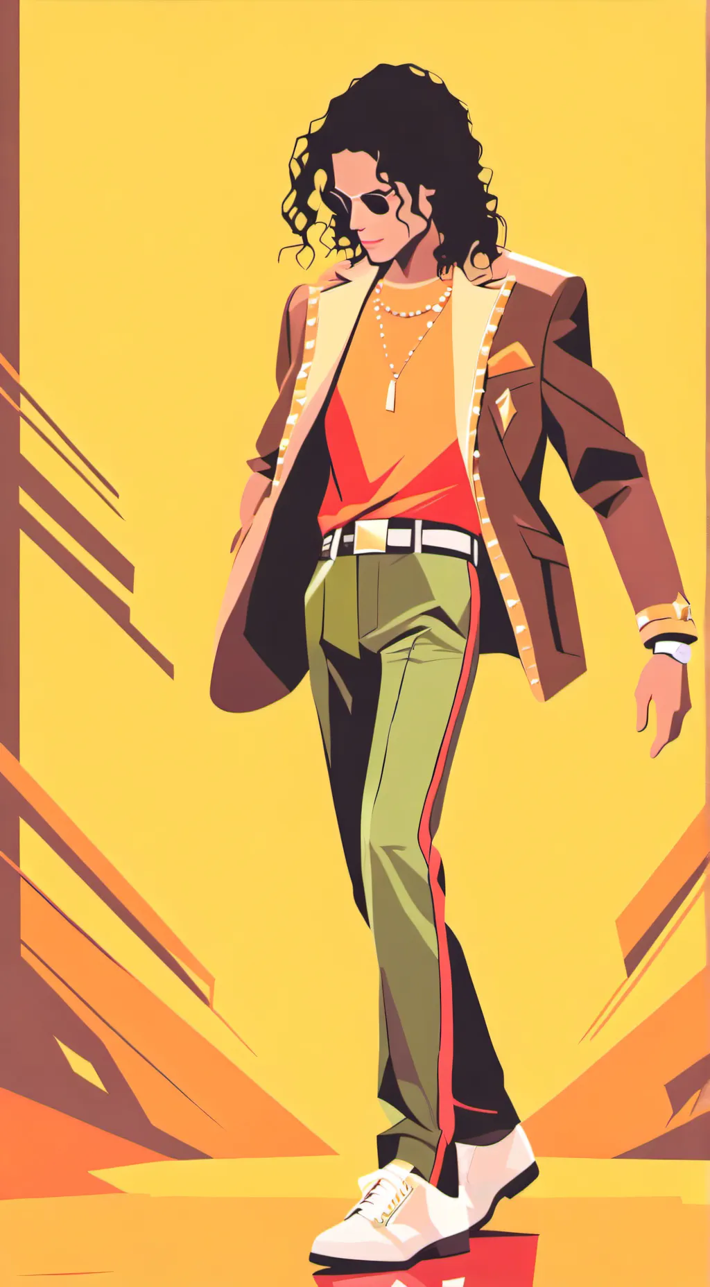 ai character: Michael Jackson  background