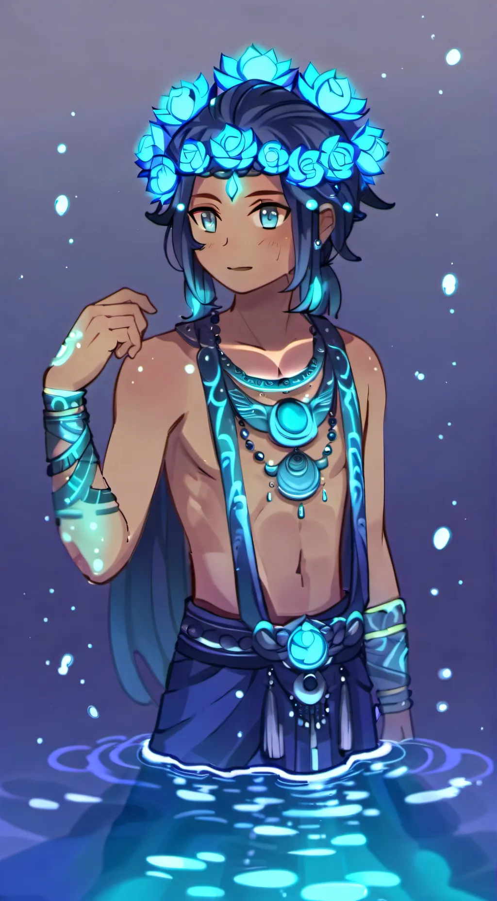 ai character: Moon background