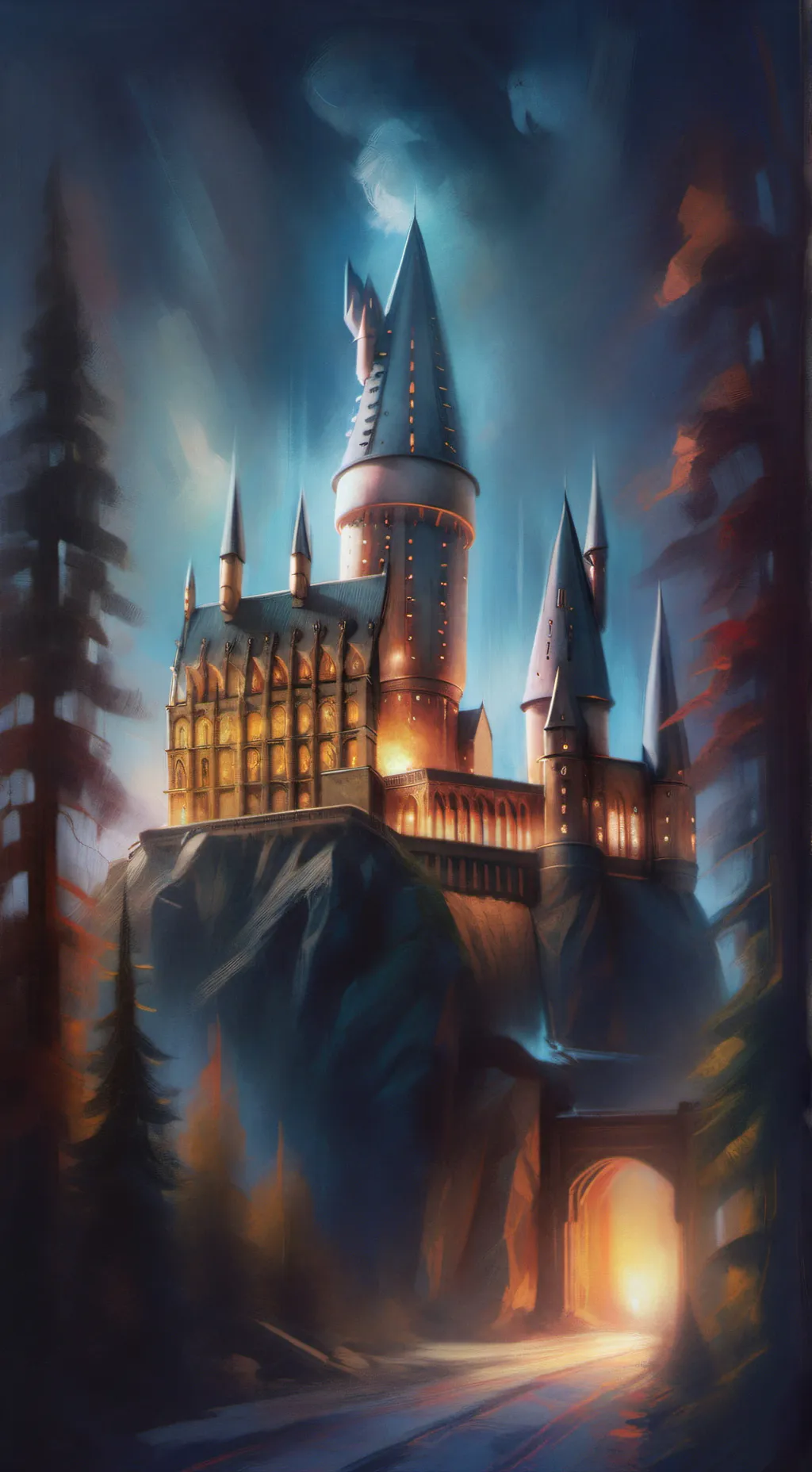 ai character: Hogwarts fight background