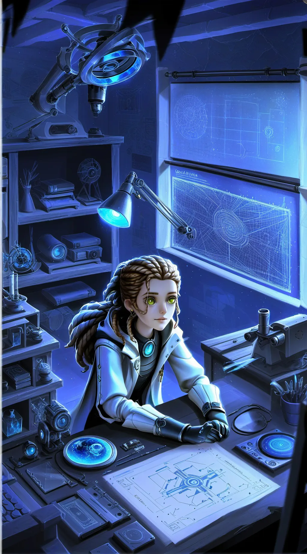 ai character: Baby Tech Titan background