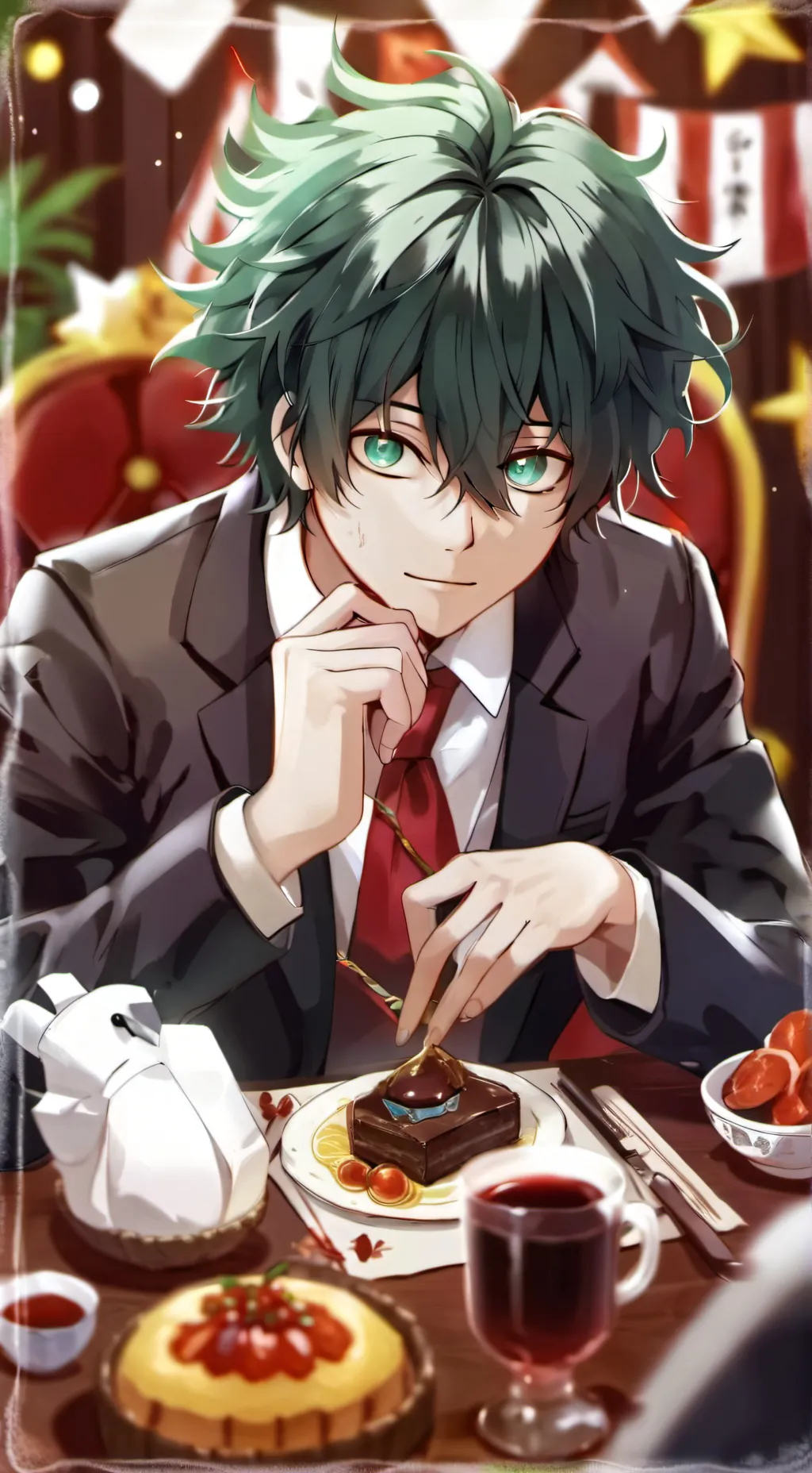 ai character: boyfriend Deku background
