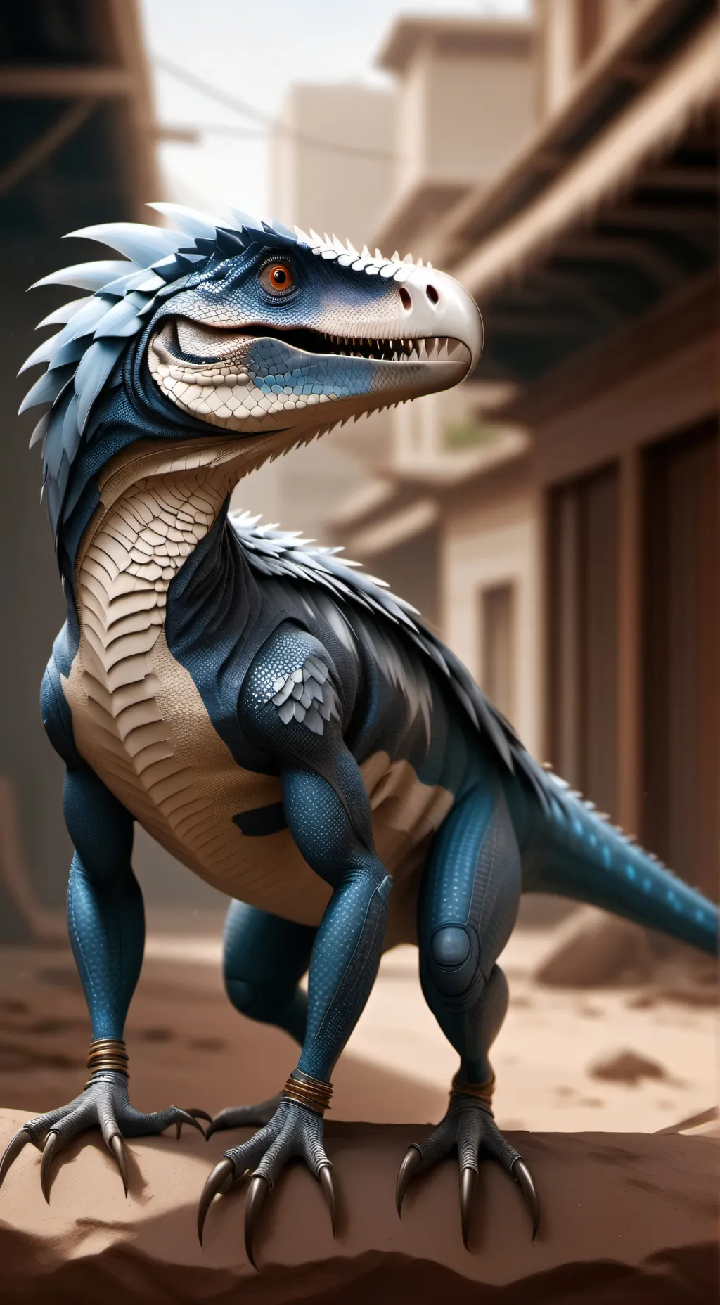 ai character: Velosaraptor Sonic background